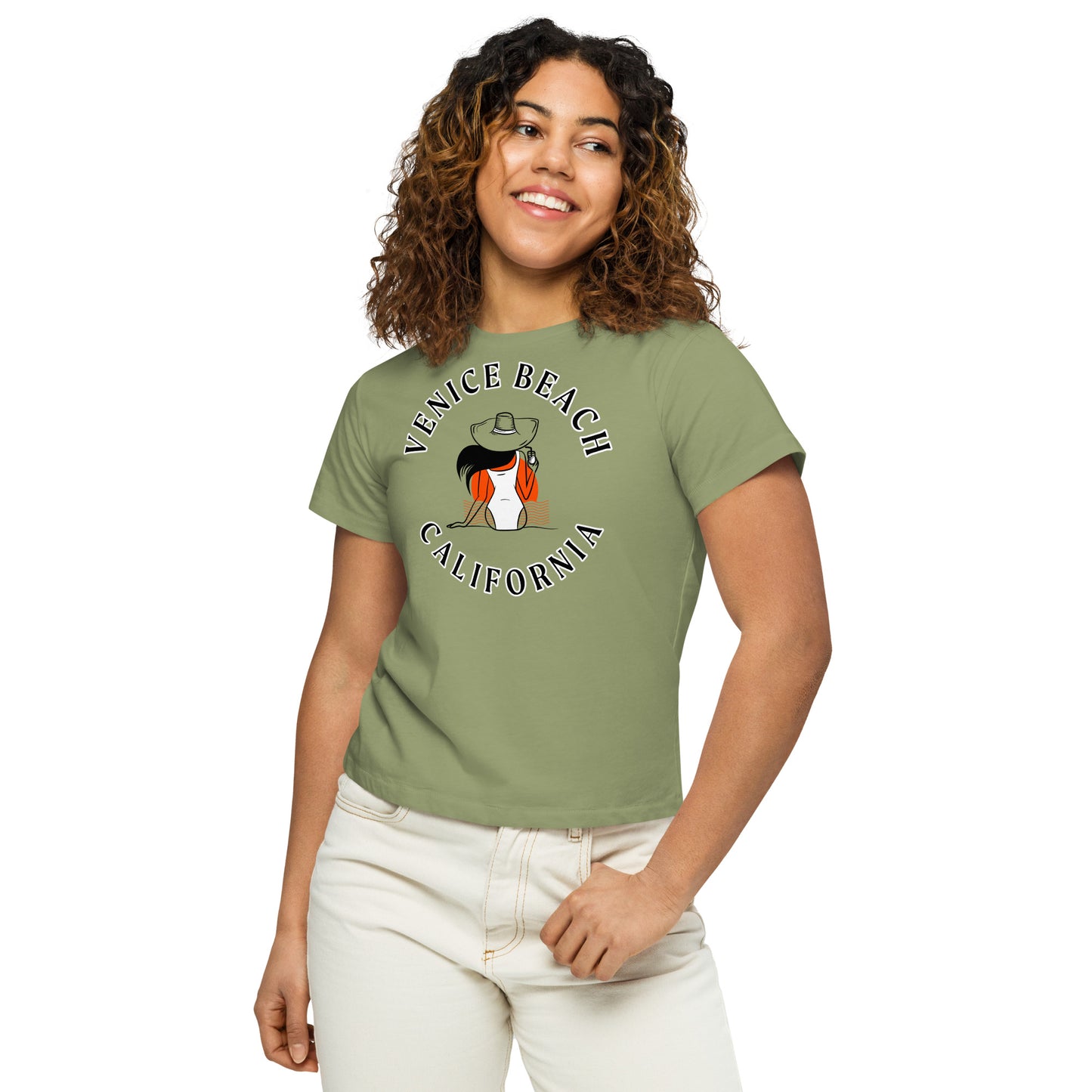 Venice Beach Women’s High-Waisted T-Shirt - Activewear Well