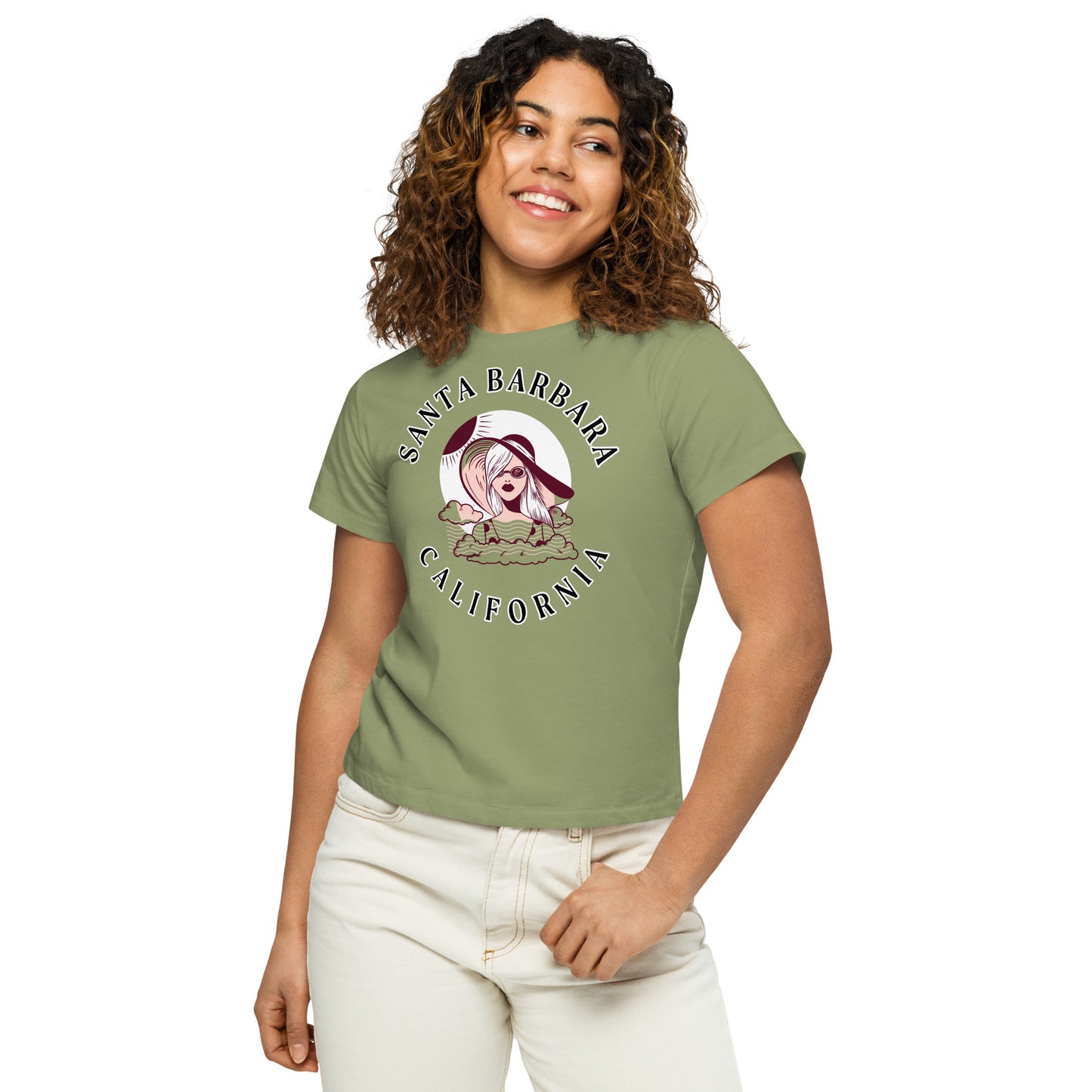 Santa Barbara Women’s High-Waisted T-Shirt - Activewear Well