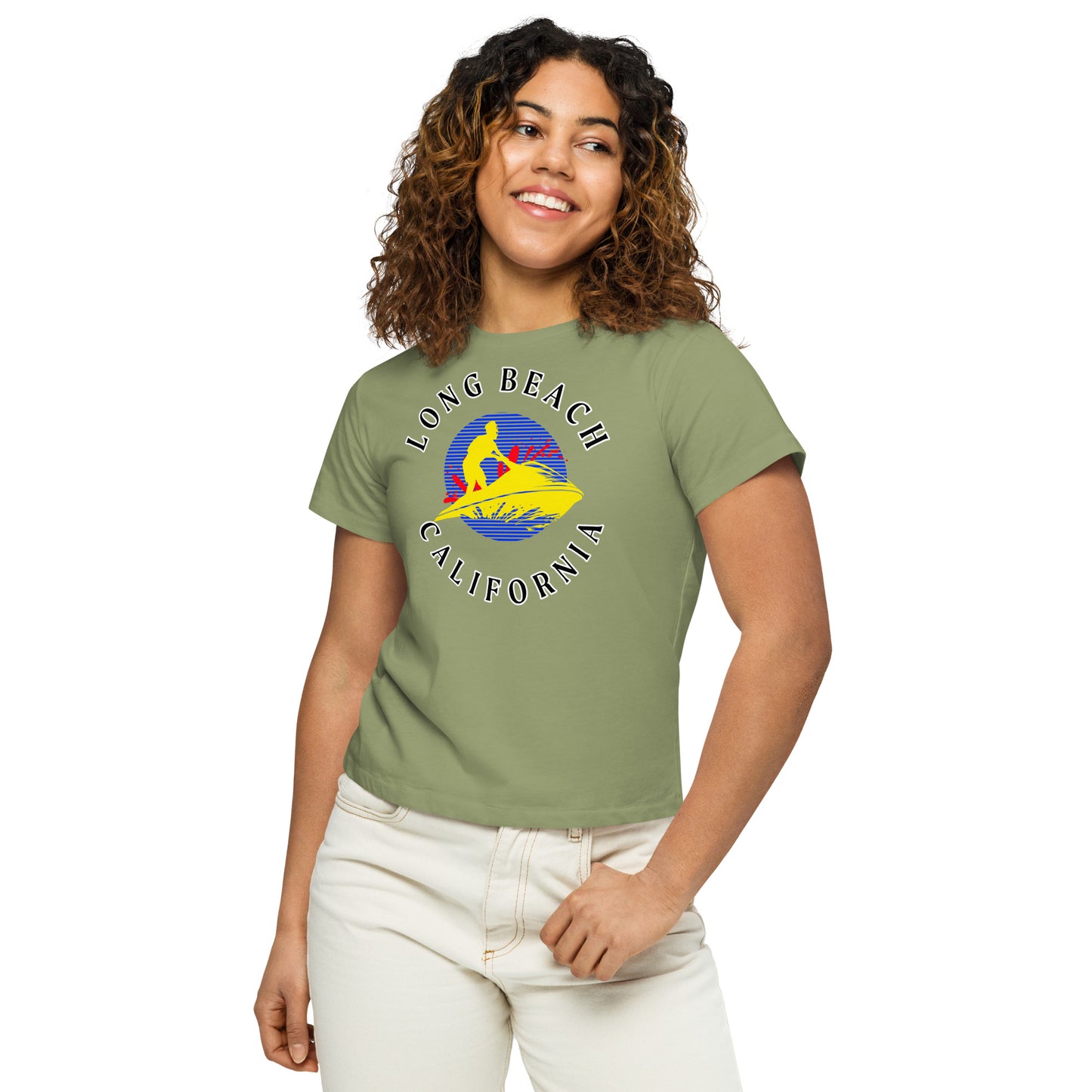 Long Beach Women’s High-Waisted T-Shirt - Activewear Well