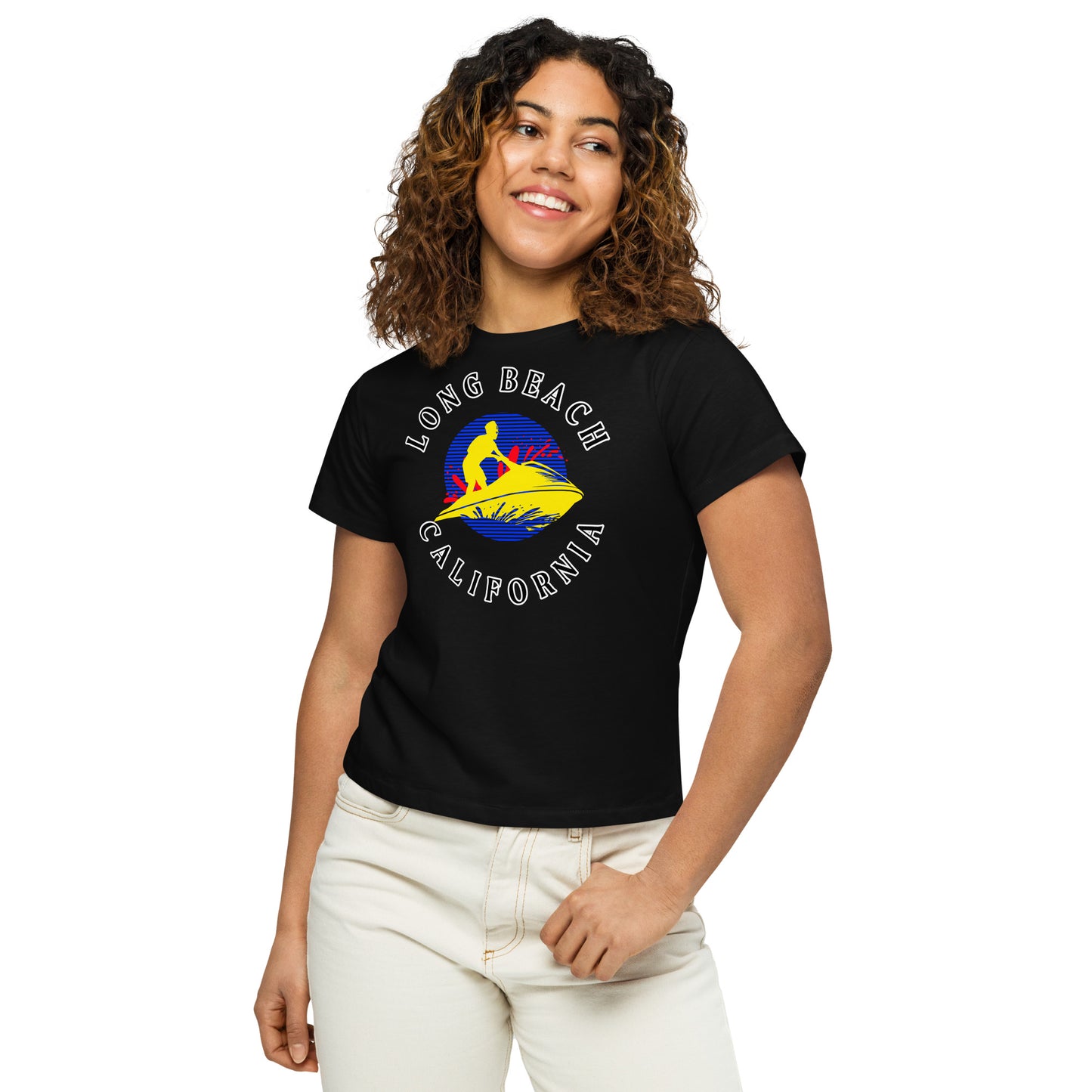 Long Beach Women’s High-Waisted T-Shirt - Activewear Well