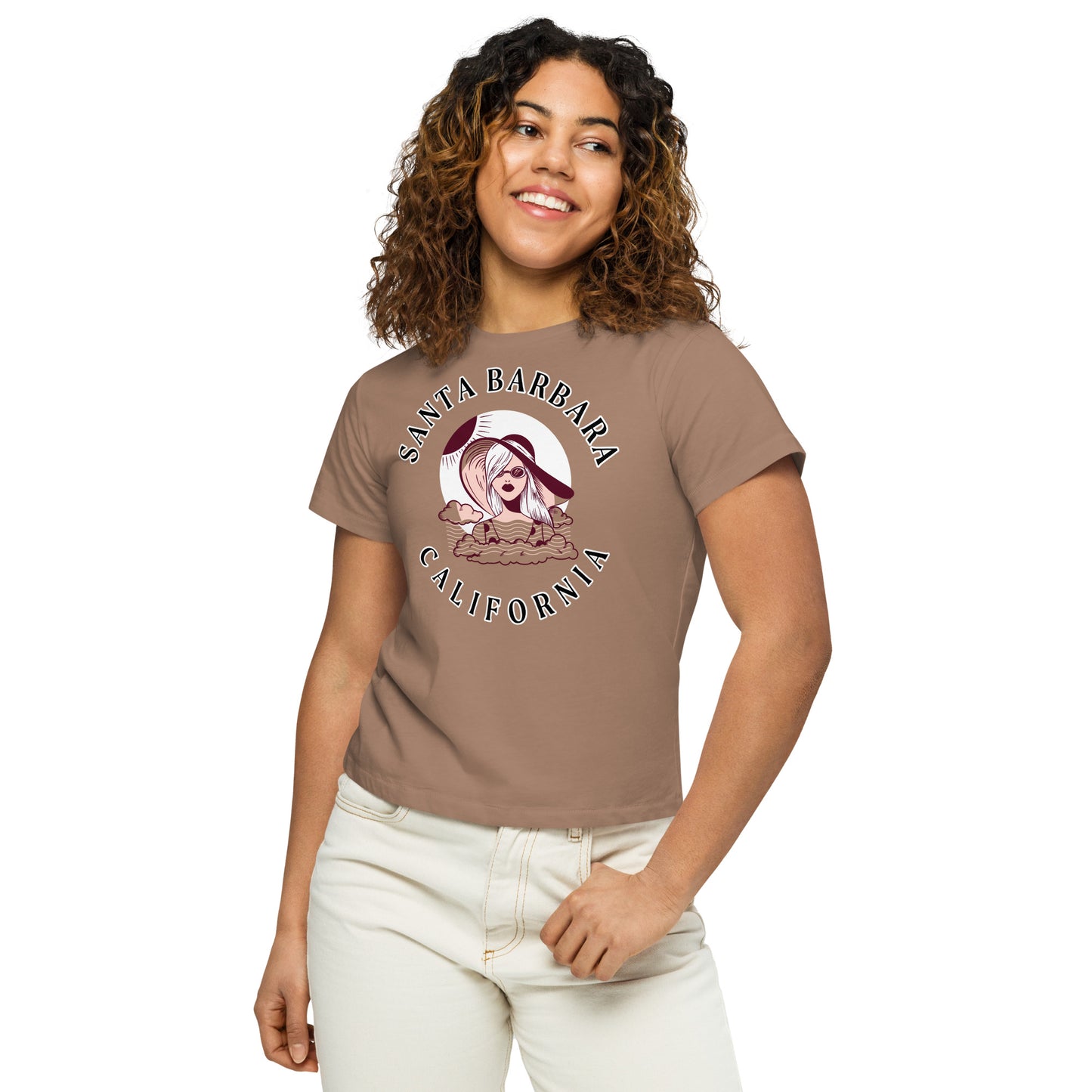 Santa Barbara Women’s High-Waisted T-Shirt - Activewear Well