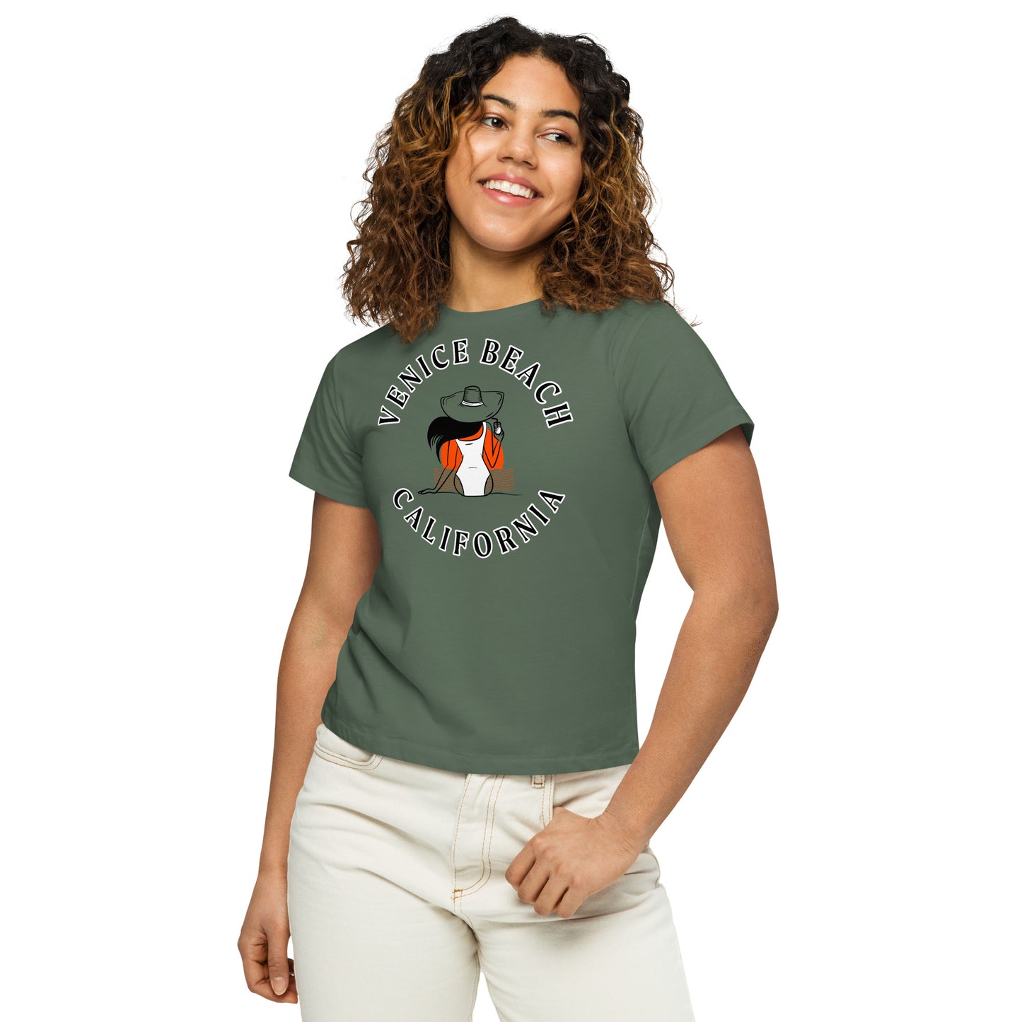 Venice Beach Women’s High-Waisted T-Shirt - Activewear Well