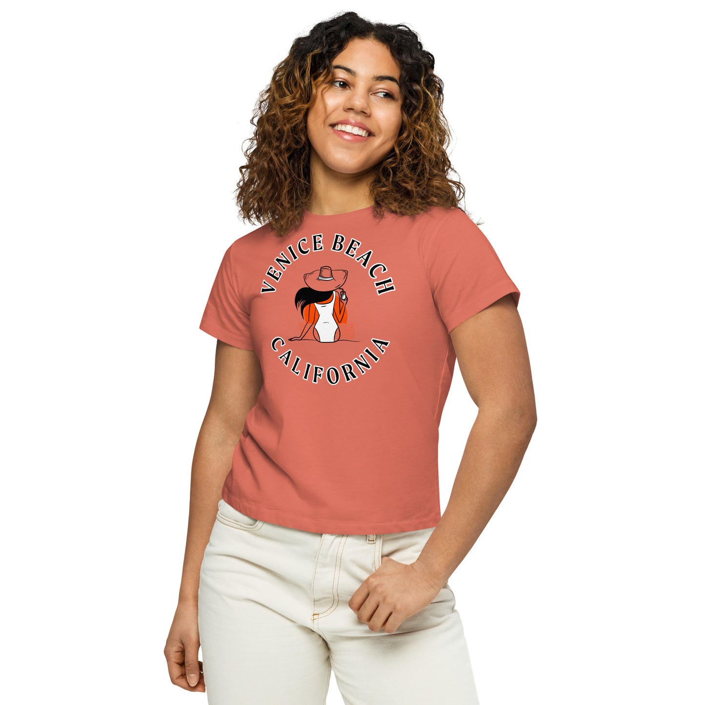 Venice Beach Women’s High-Waisted T-Shirt - Activewear Well