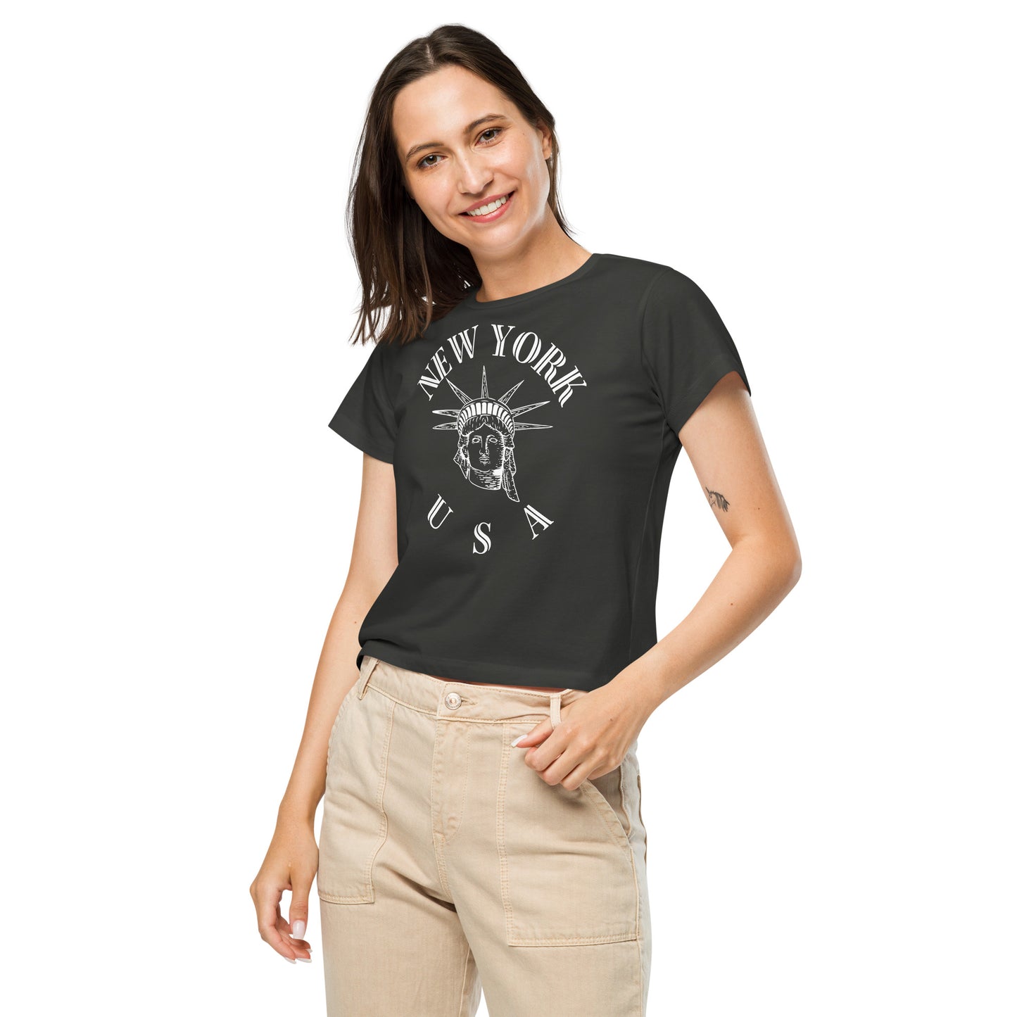 New York Women’s High-Waisted T-Shirt - Activewear Well