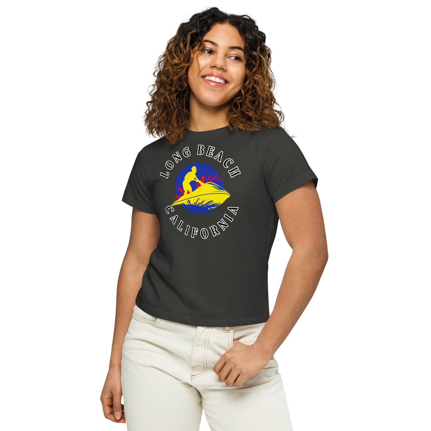 Long Beach Women’s High-Waisted T-Shirt - Activewear Well