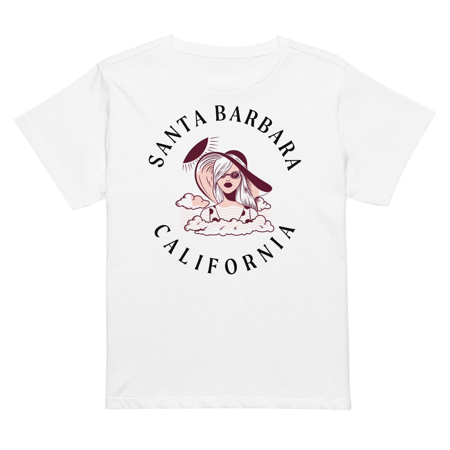 Santa Barbara Women’s High-Waisted T-Shirt - Activewear Well
