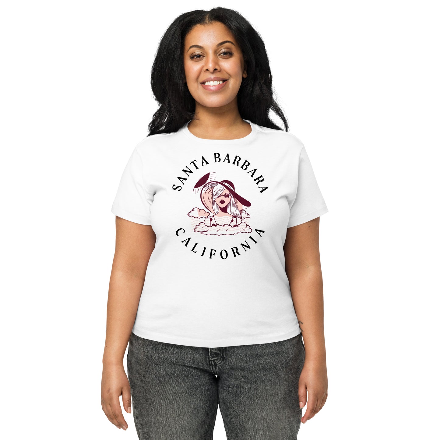 Santa Barbara Women’s High-Waisted T-Shirt - Activewear Well