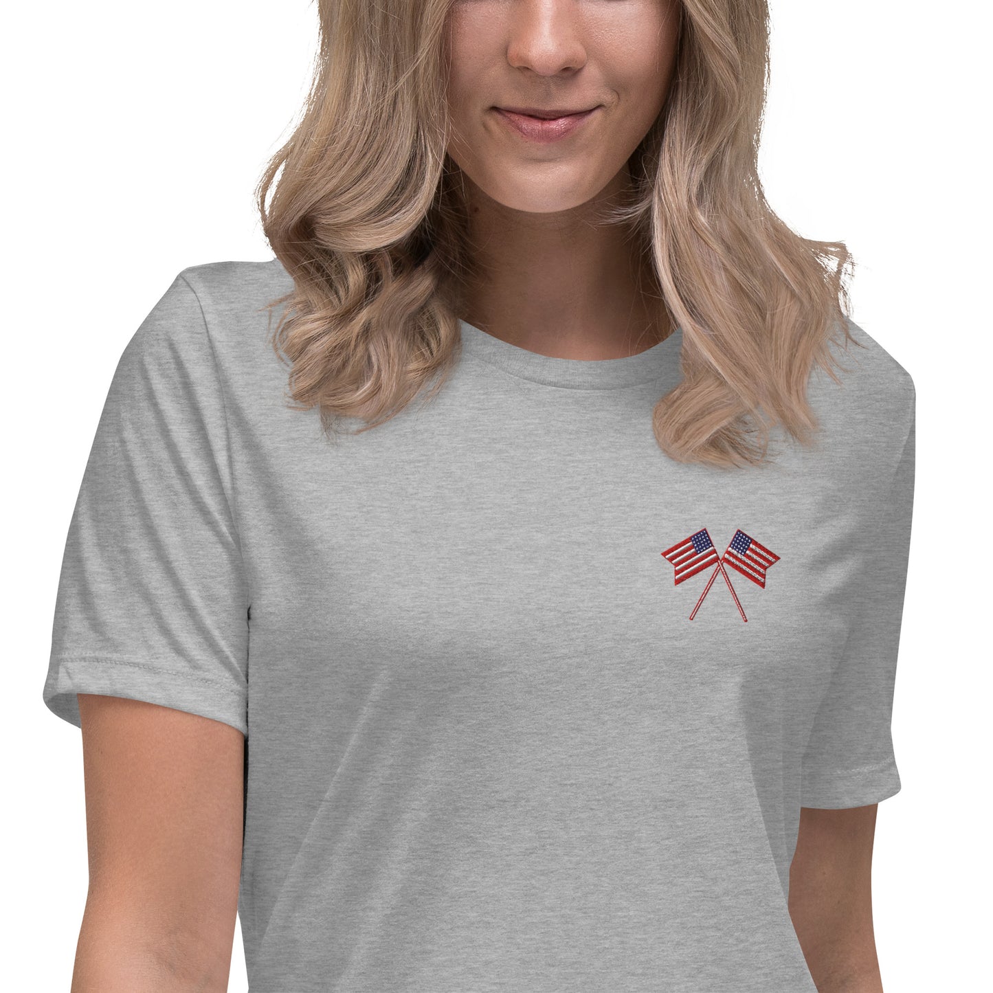 American Flag Women's Relaxed T-Shirt - Activewear Well