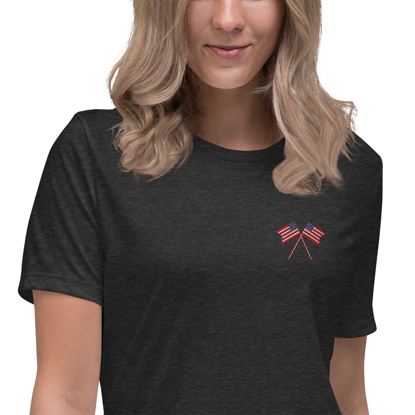 American Flag Women's Relaxed T-Shirt - Activewear Well