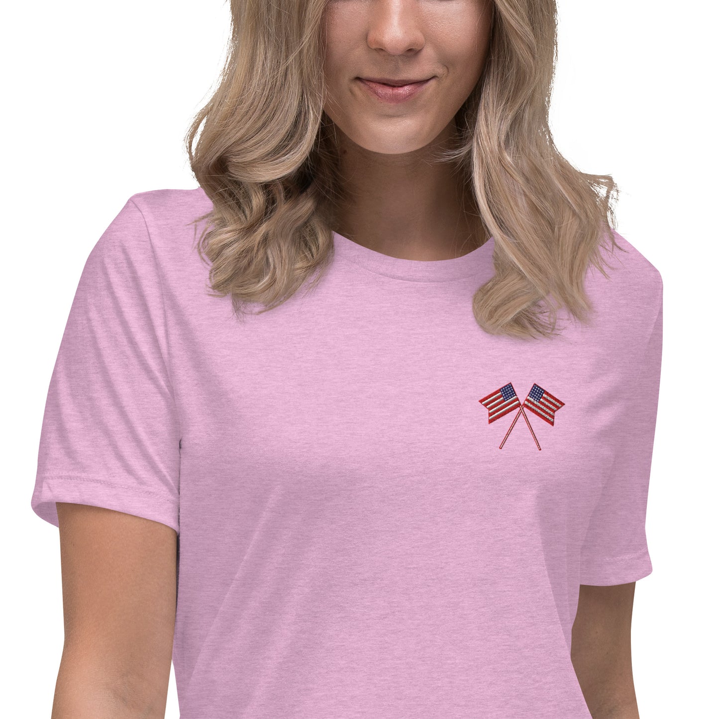 American Flag Women's Relaxed T-Shirt - Activewear Well
