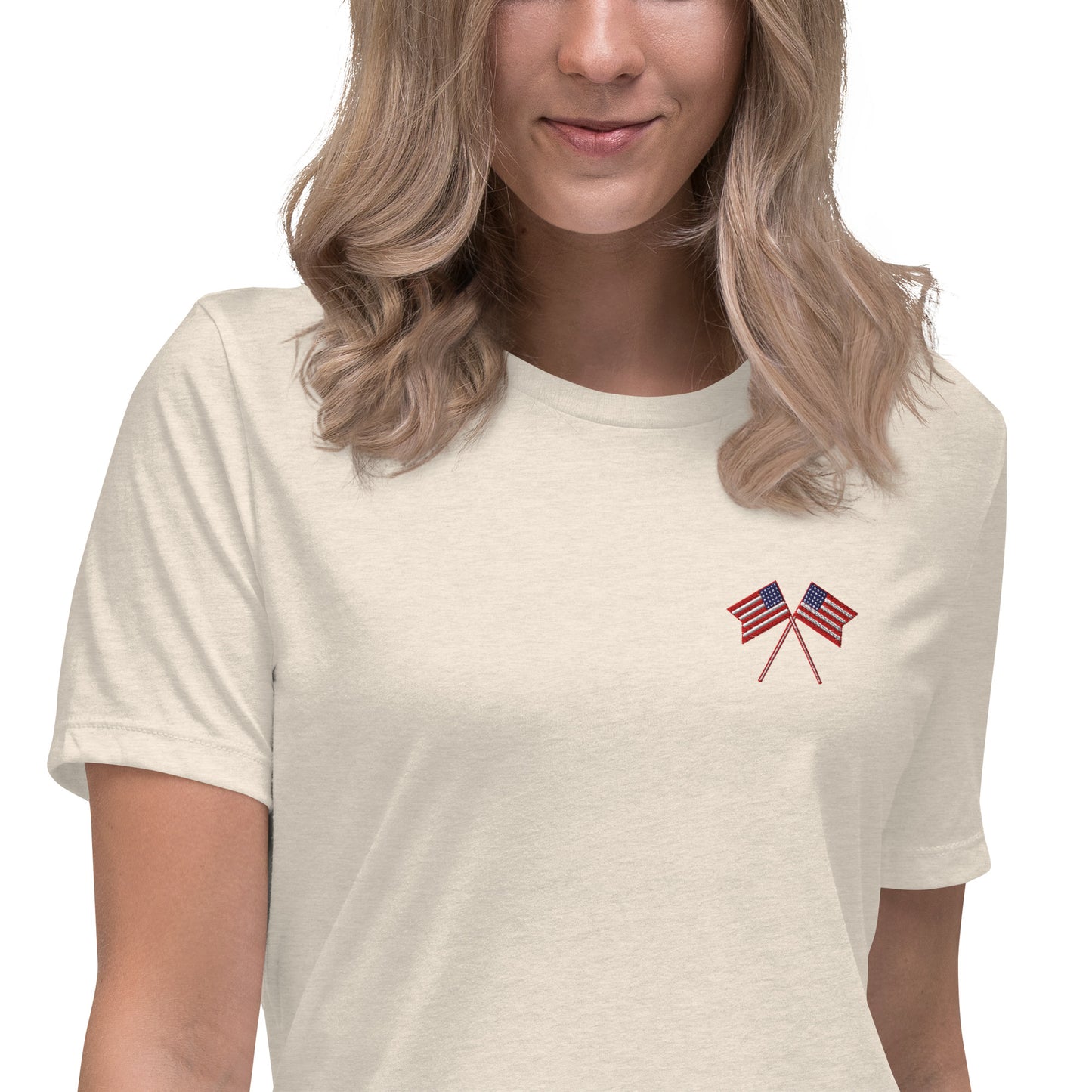 American Flag Women's Relaxed T-Shirt - Activewear Well