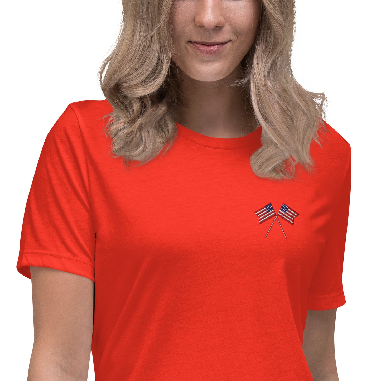 American Flag Women's Relaxed T-Shirt - Activewear Well