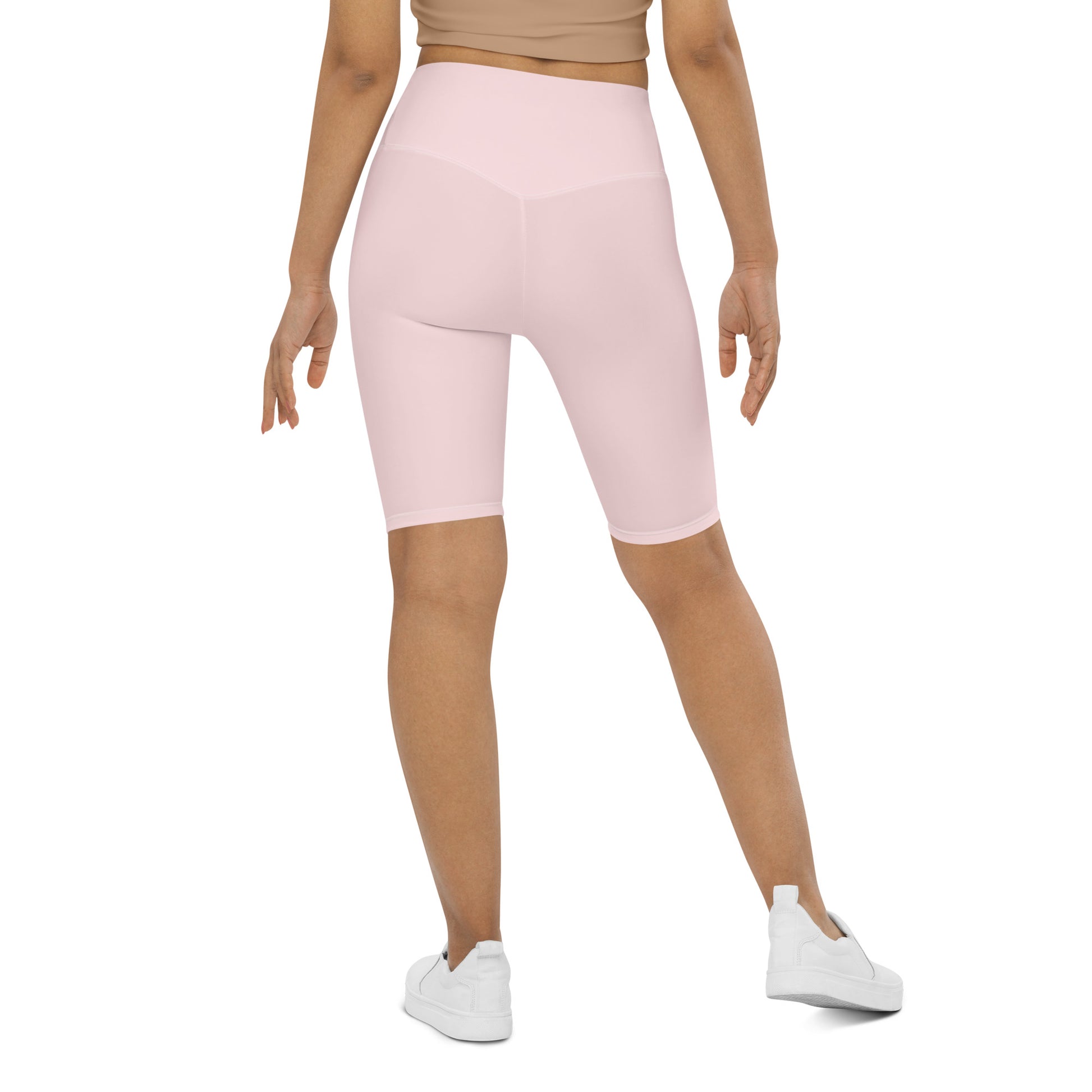Pastel Pink High-Rise Biker Shorts - Activewear Well