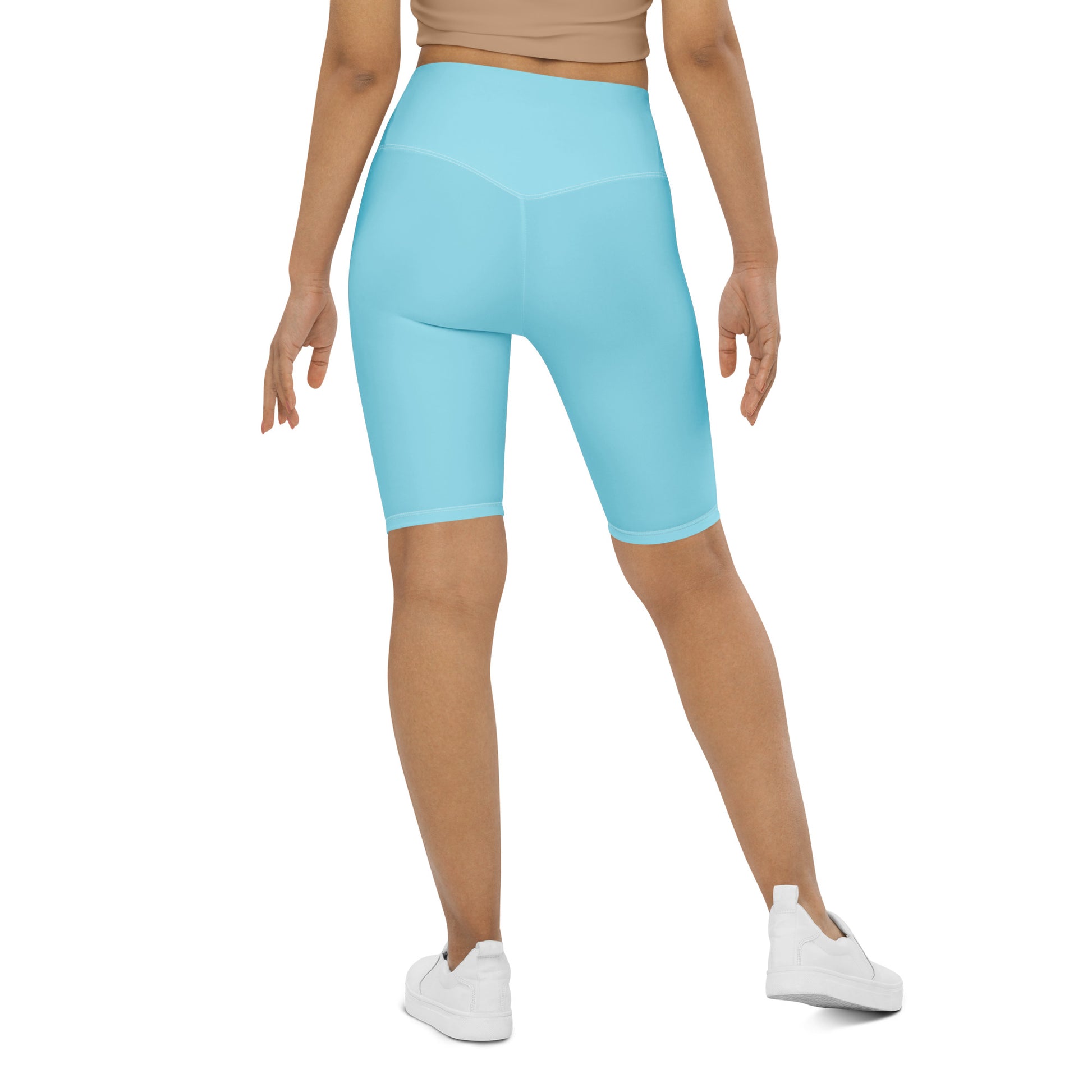 Blue High-Rise Biker Shorts - Activewear Well