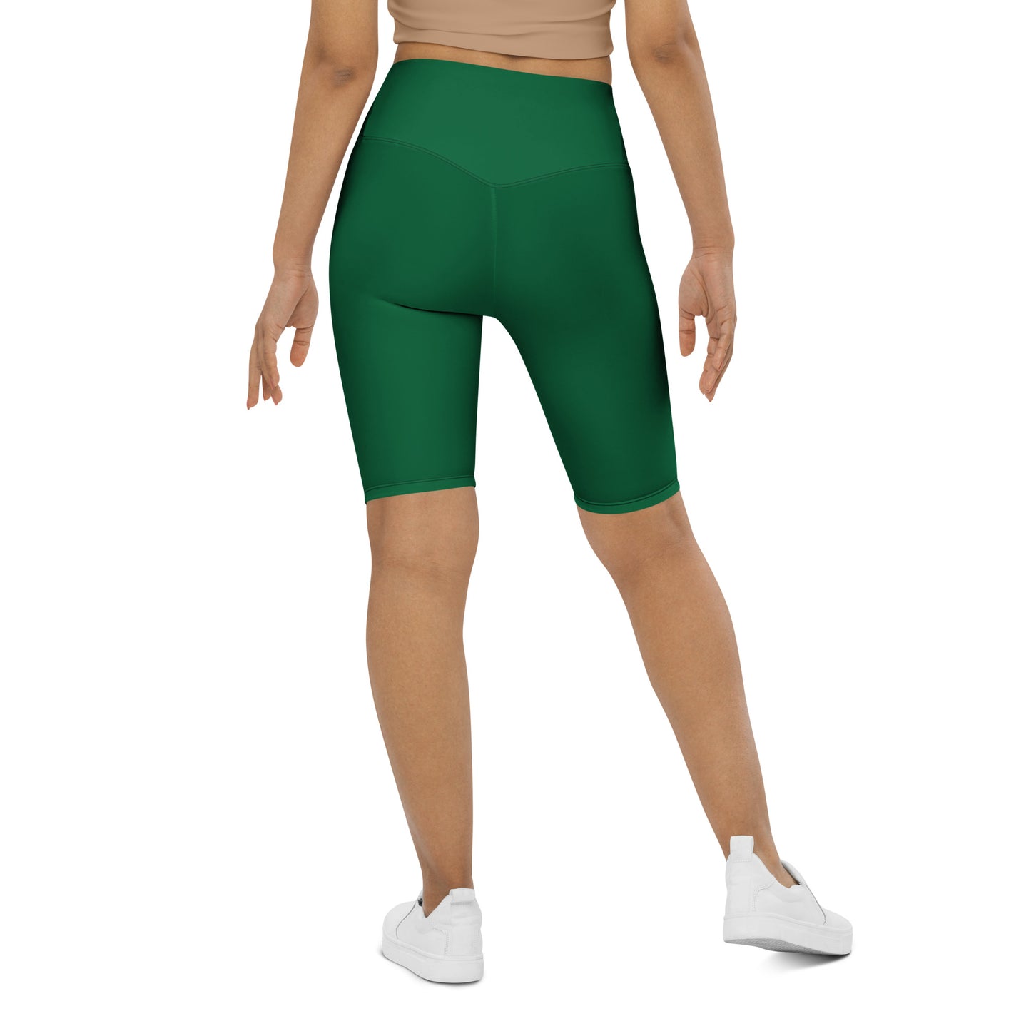 Green High-Rise Biker Shorts - Activewear Well