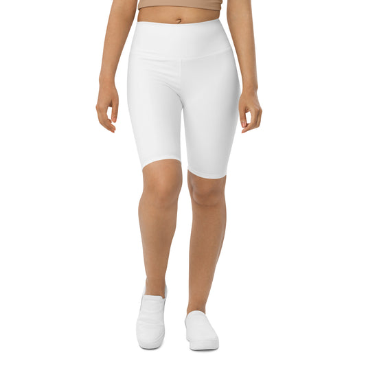 White High-Rise Biker Shorts - Activewear Well