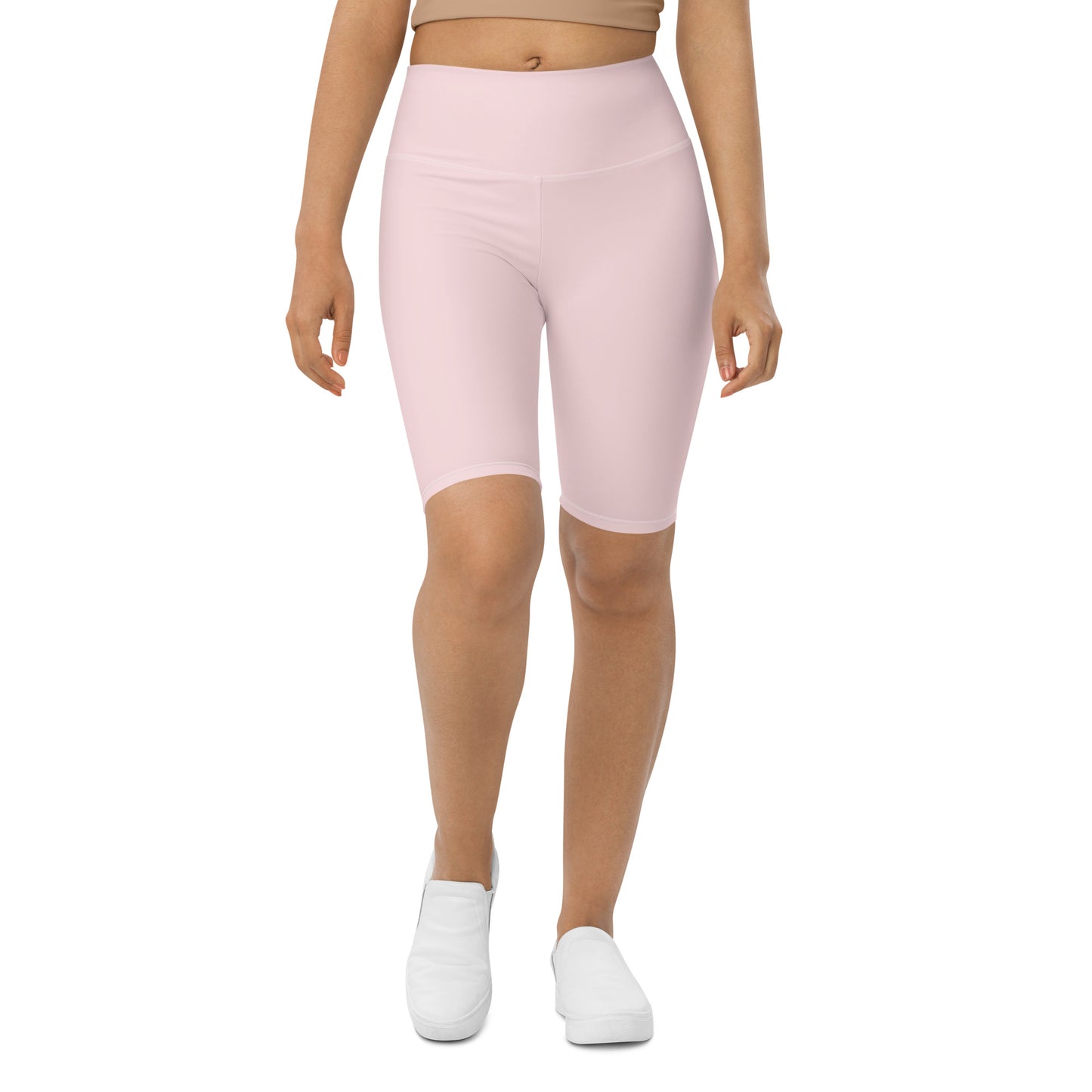 Pastel Pink High-Rise Biker Shorts - Activewear Well