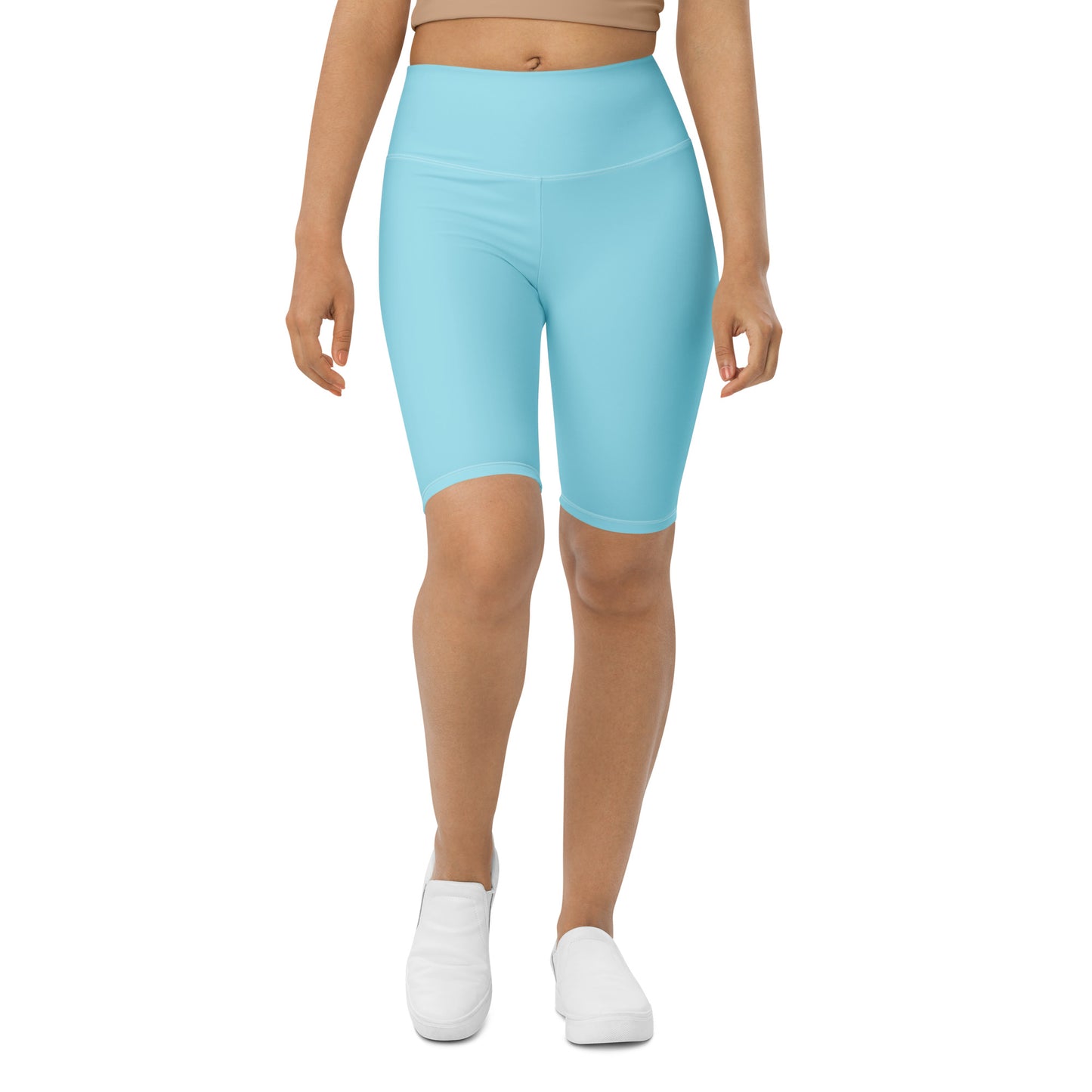 Blue High-Rise Biker Shorts - Activewear Well