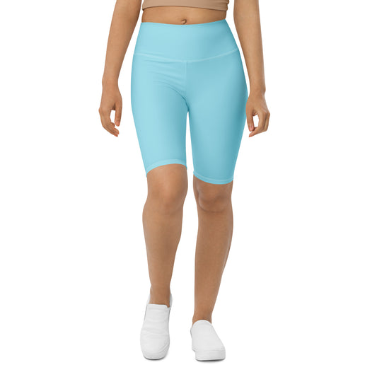 Blue High-Rise Biker Shorts - Activewear Well