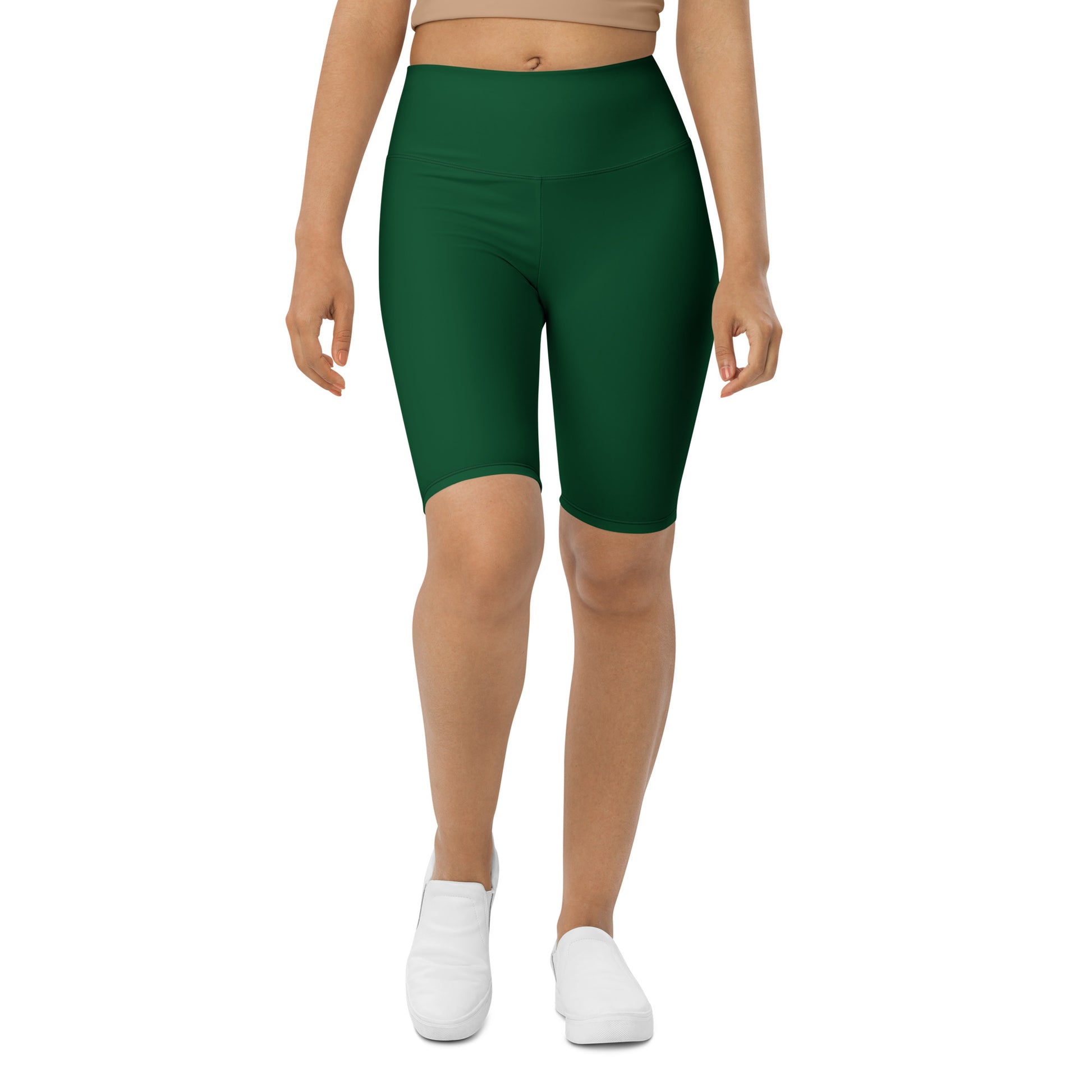 Forest Green High-Rise Biker Shorts - Activewear Well
