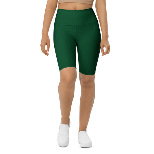Forest Green High-Rise Biker Shorts - Activewear Well