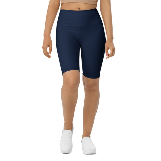 Navy High-Rise Biker Shorts - Activewear Well