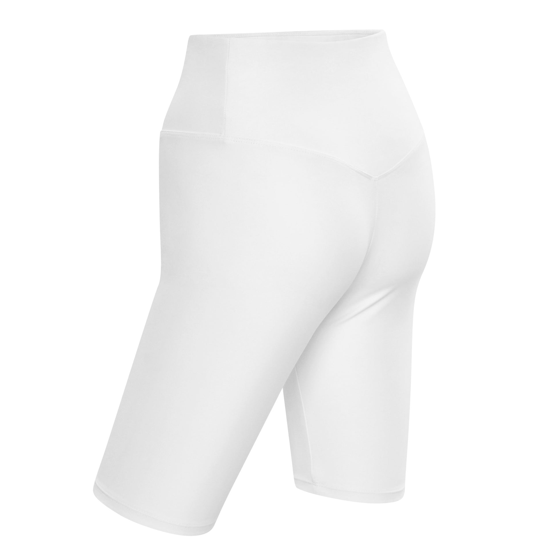 White High-Rise Biker Shorts - Activewear Well