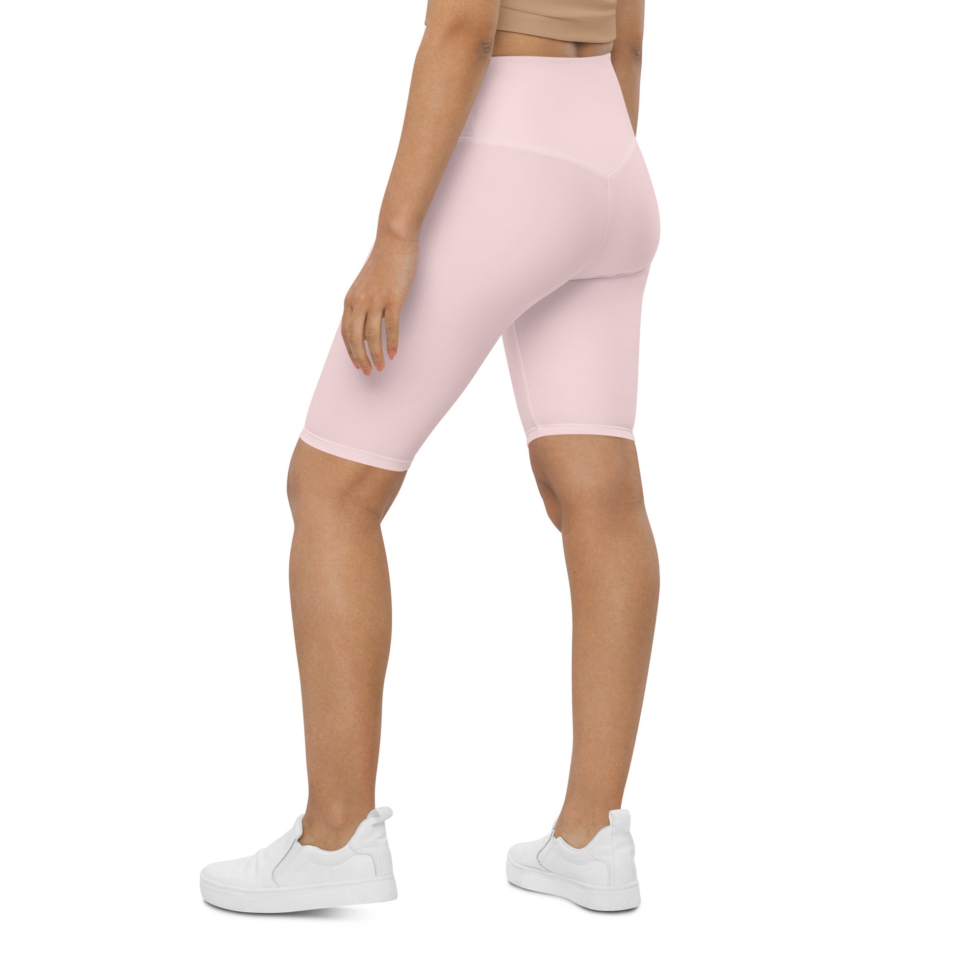 Pastel Pink High-Rise Biker Shorts - Activewear Well