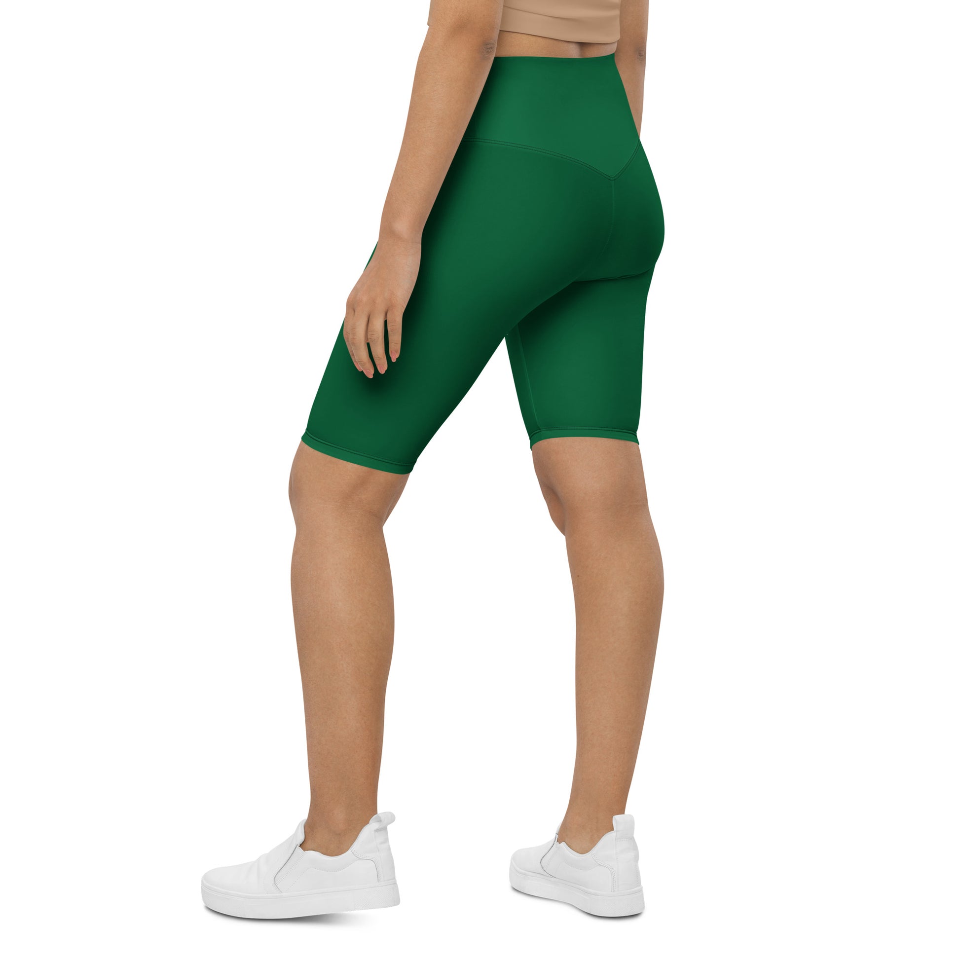Green High-Rise Biker Shorts - Activewear Well
