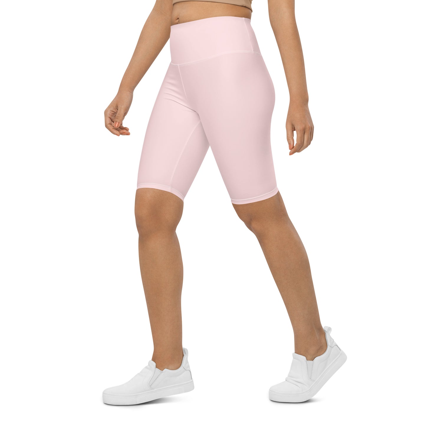 Pastel Pink High-Rise Biker Shorts - Activewear Well