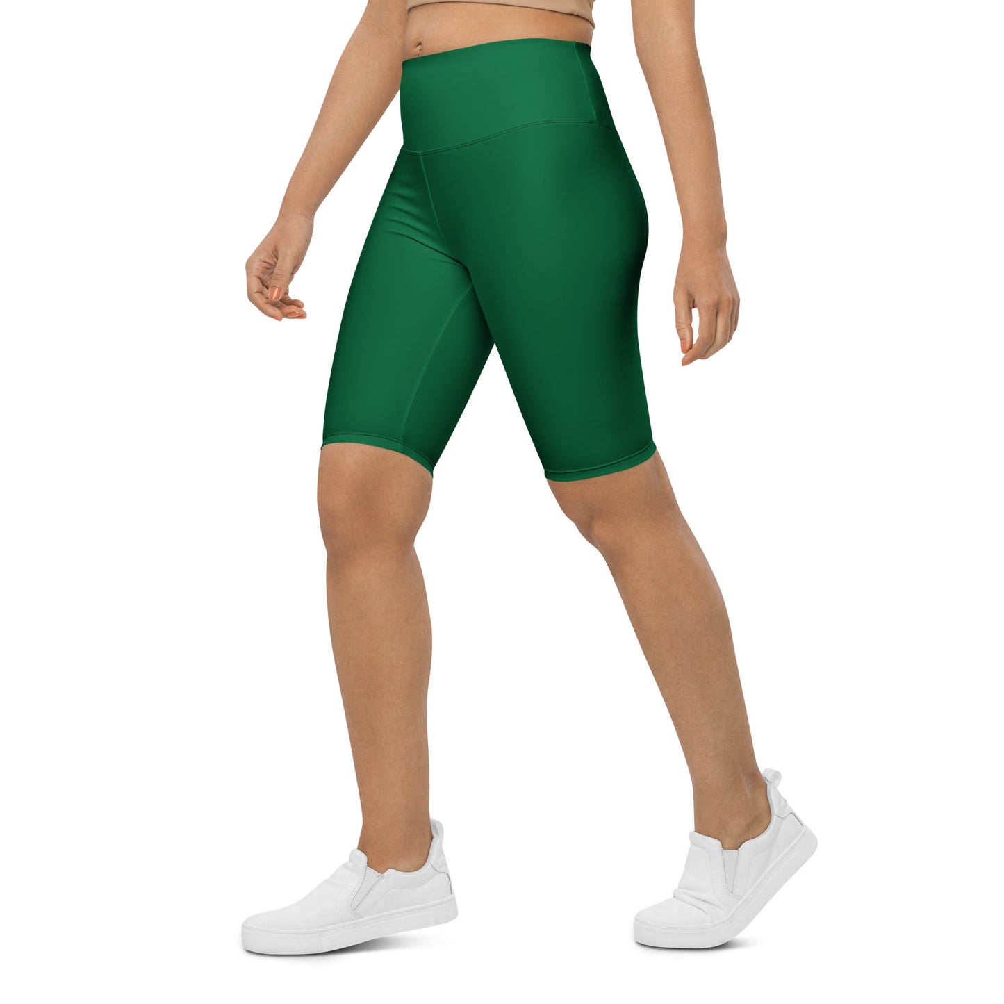 Green High-Rise Biker Shorts - Activewear Well