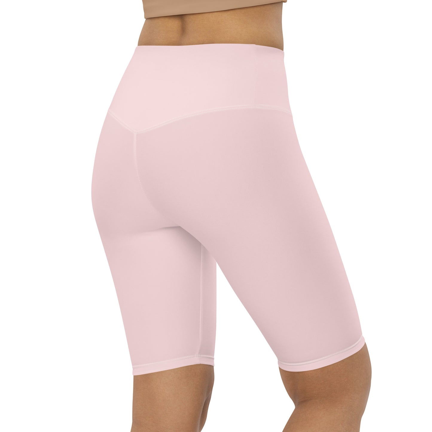 Pastel Pink High-Rise Biker Shorts - Activewear Well