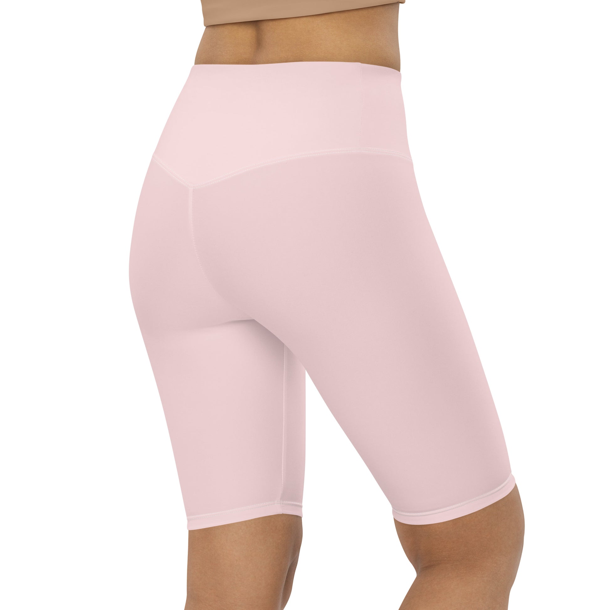 Pastel Pink High-Rise Biker Shorts - Activewear Well