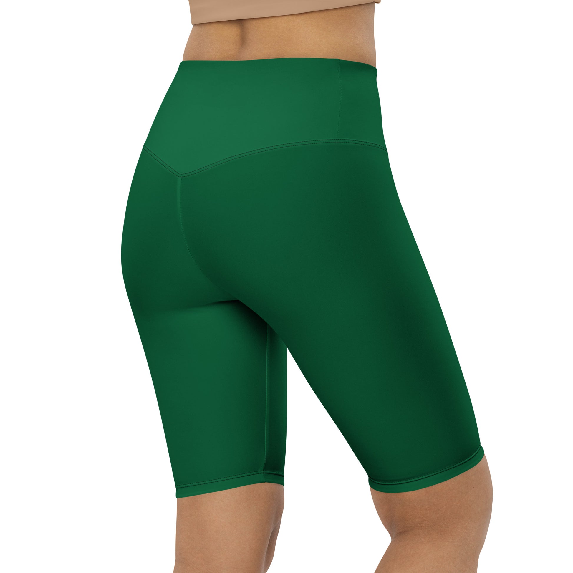 Green High-Rise Biker Shorts - Activewear Well