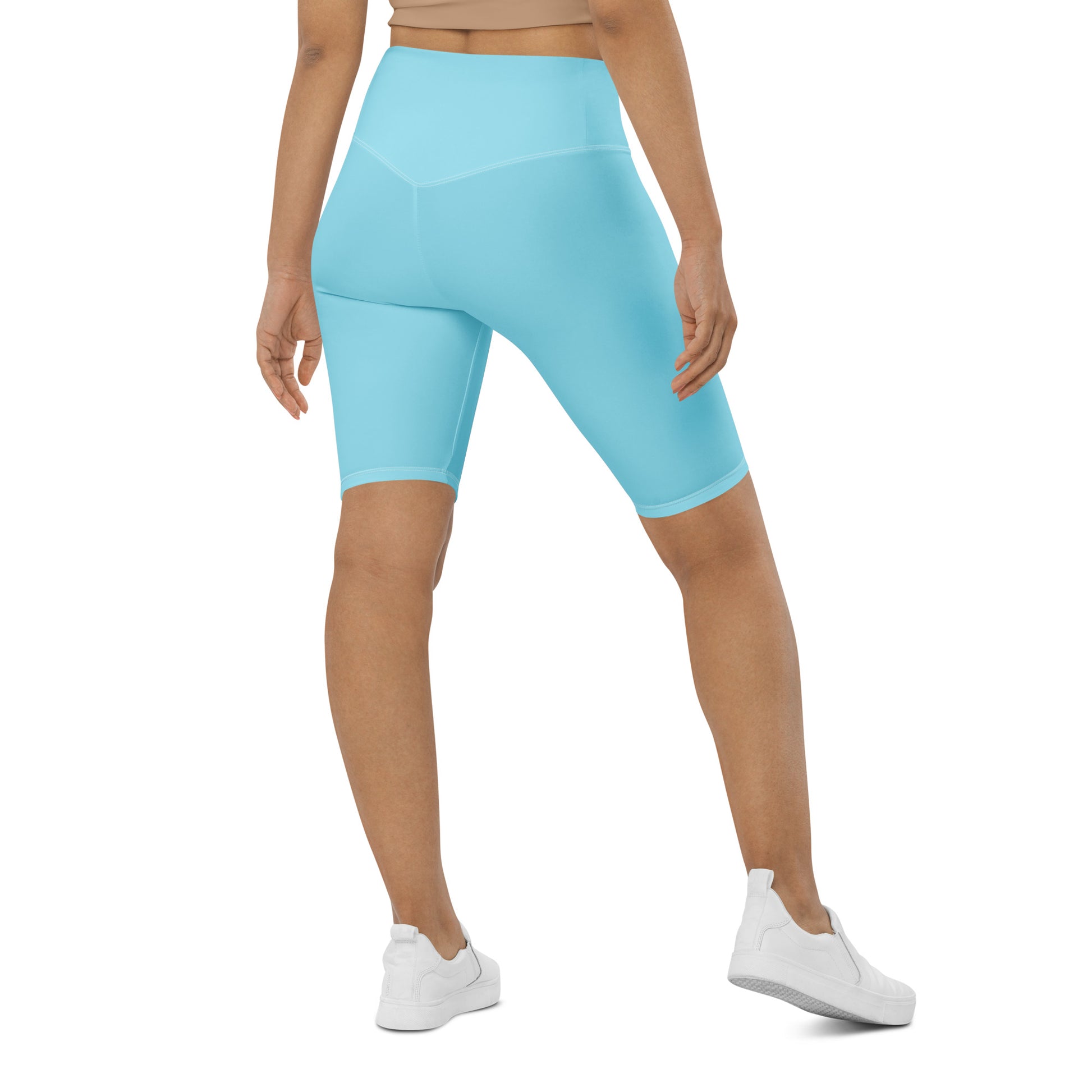 Blue High-Rise Biker Shorts - Activewear Well