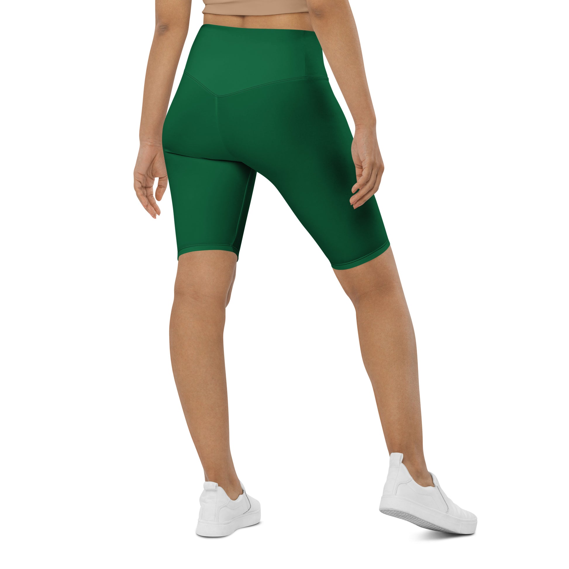 Green High-Rise Biker Shorts - Activewear Well