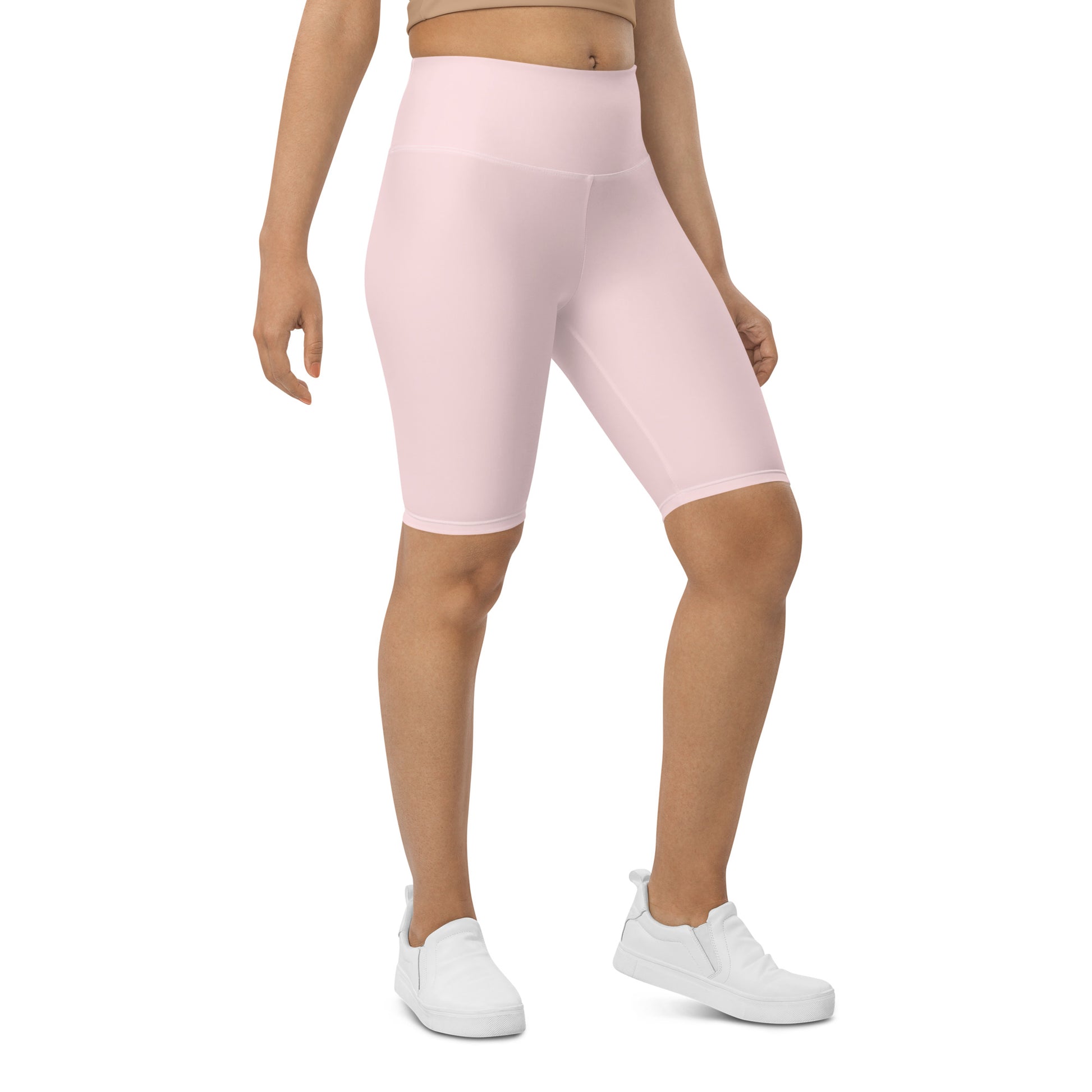 Pastel Pink High-Rise Biker Shorts - Activewear Well