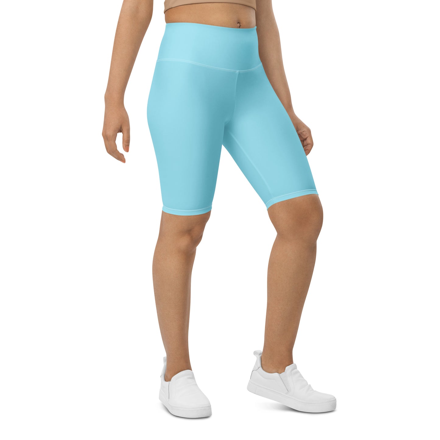 Blue High-Rise Biker Shorts - Activewear Well