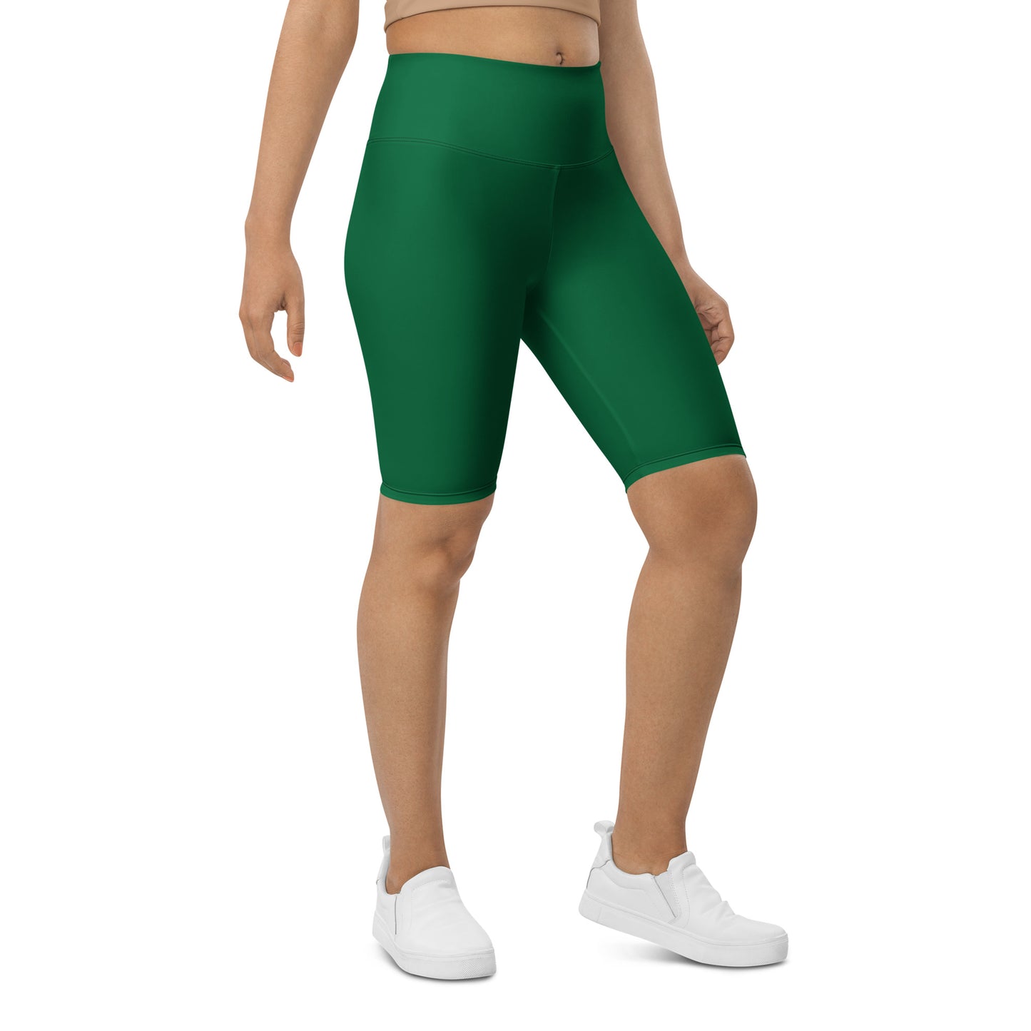 Green High-Rise Biker Shorts - Activewear Well