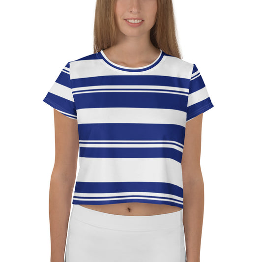 Women's Striped Crop Tee - Activewear Well