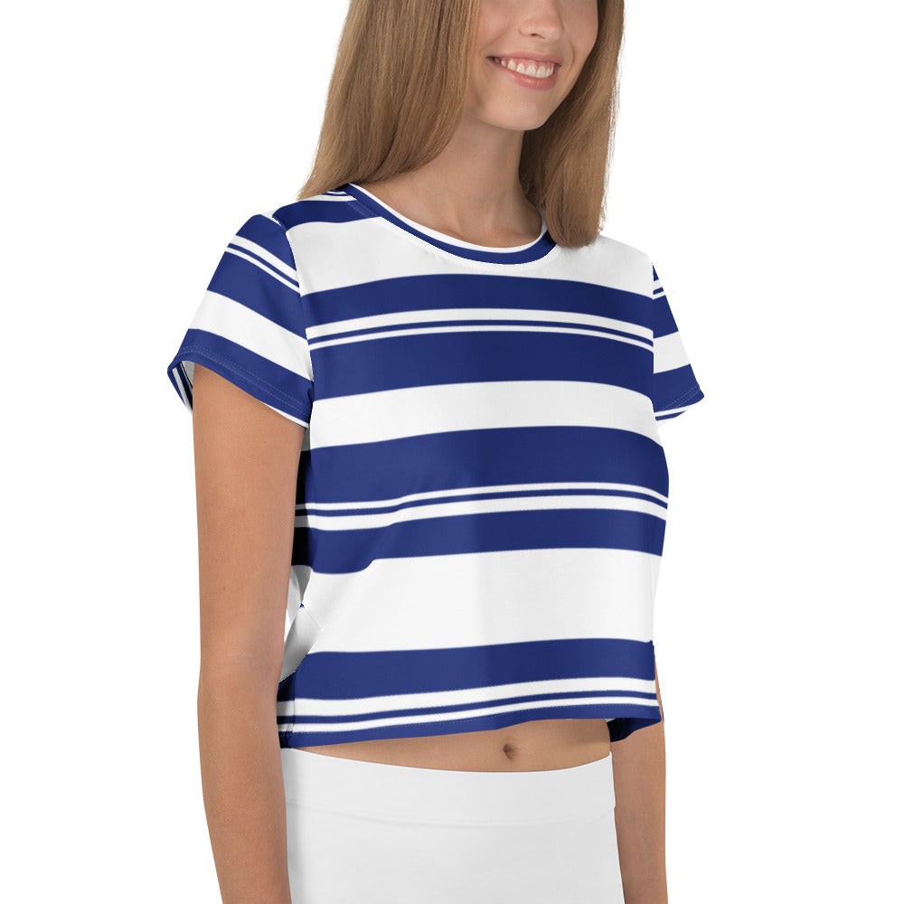 Women's Striped Crop Tee - Activewear Well