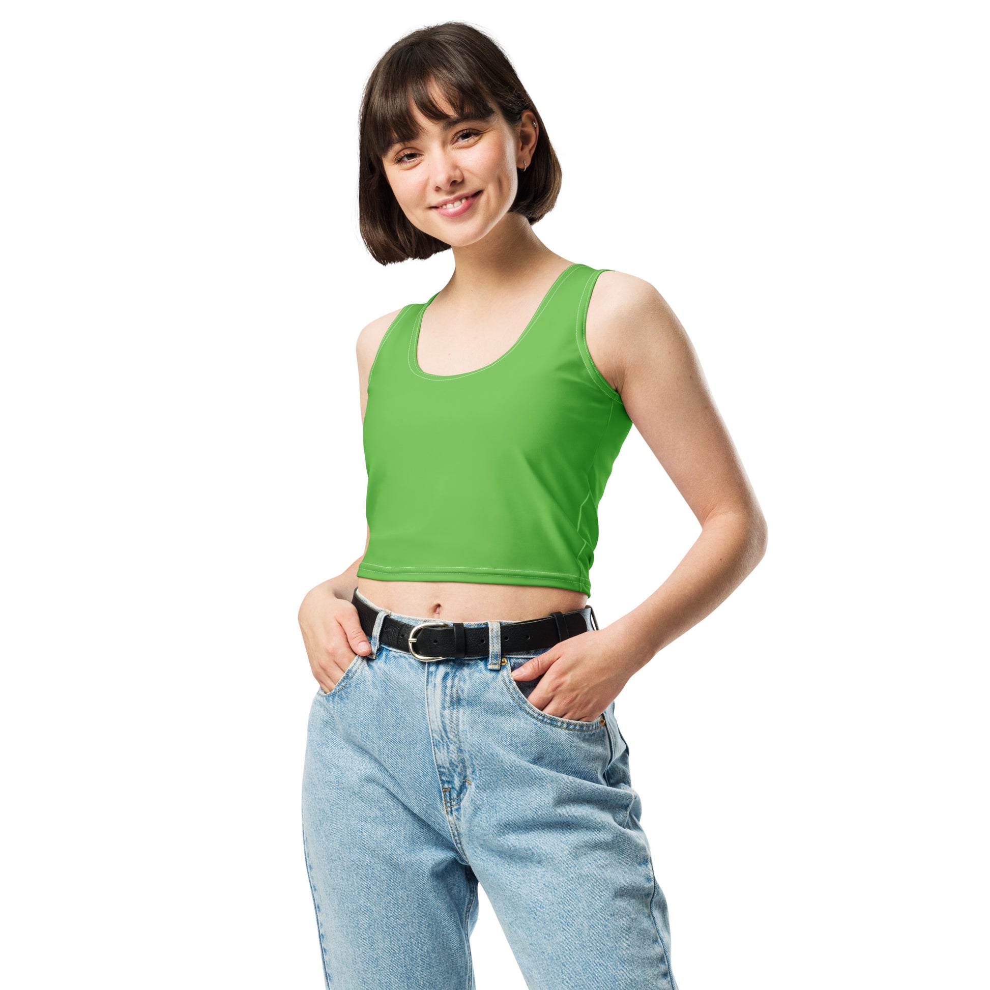 Kelly Green Crop Top - Activewear Well