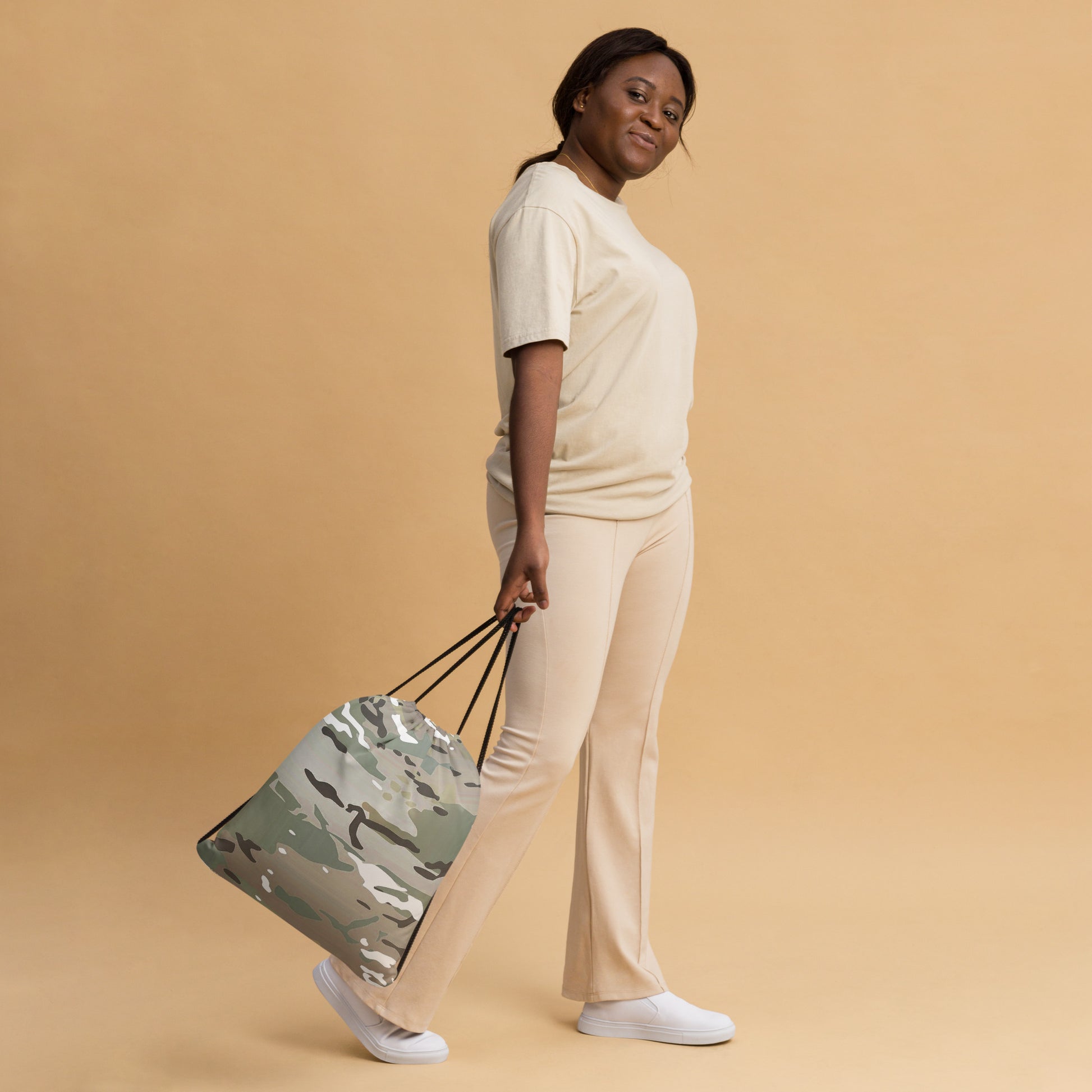 Desert Camo Drawstring Bag - Activewear Well