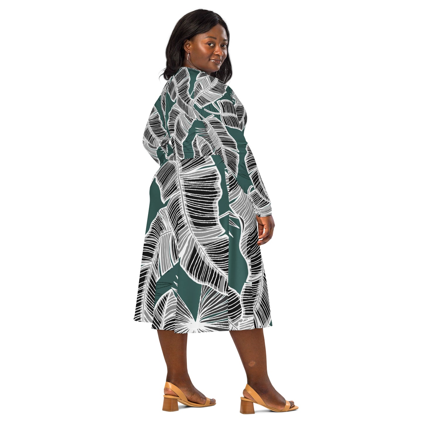 Olivia Long Sleeve Midi Dress - Activewear Well