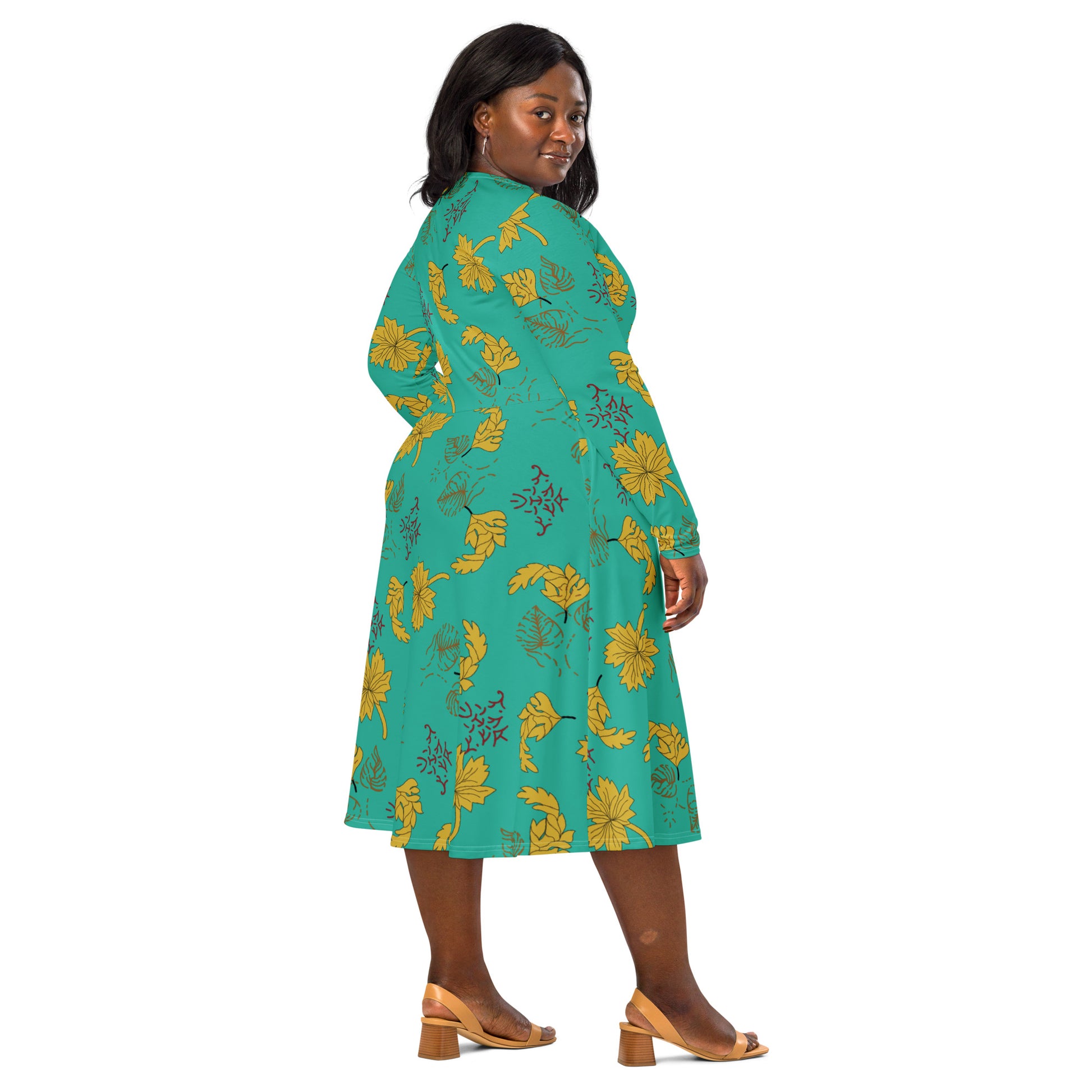 Lily  Long Sleeve Midi Dress - Activewear Well