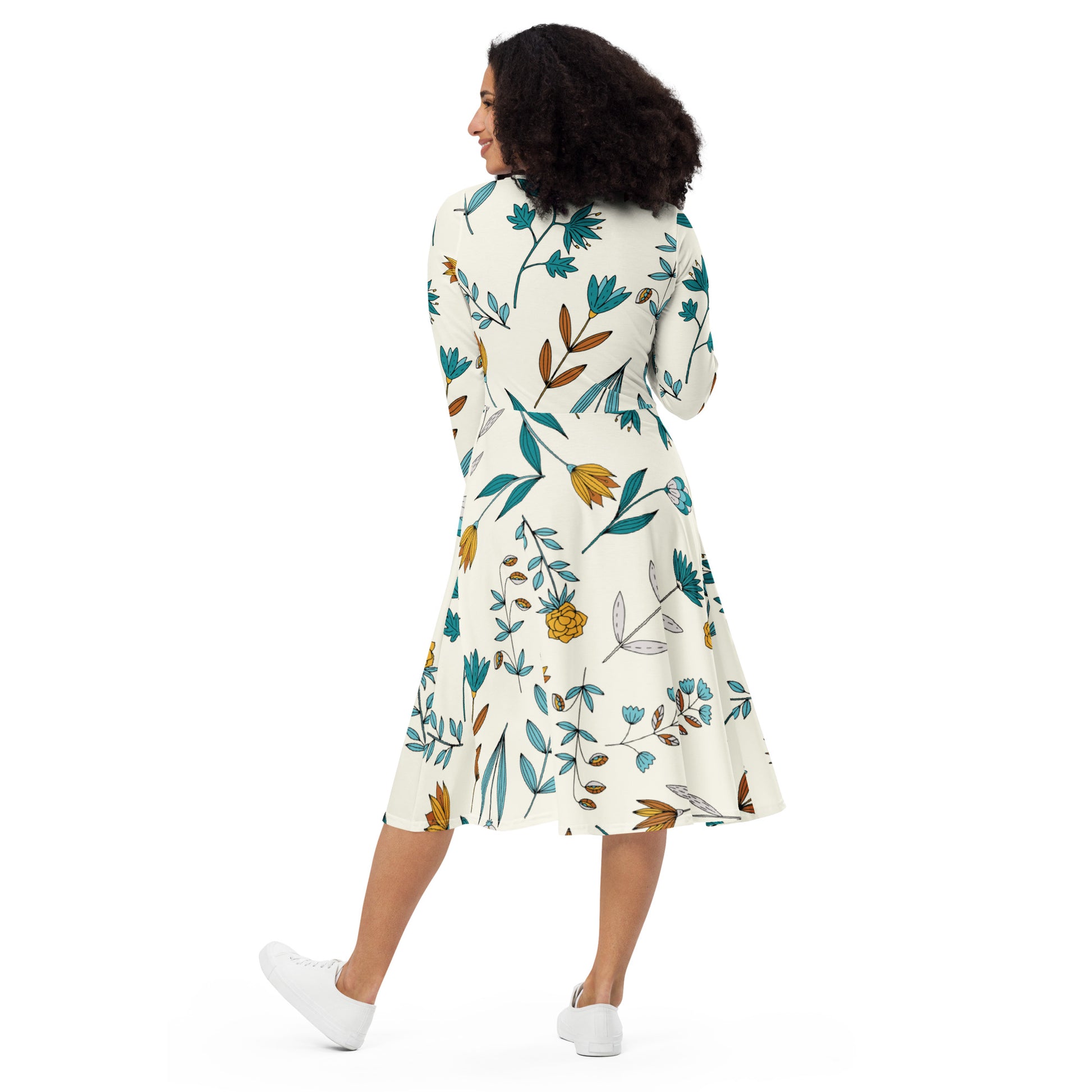 Tricia Long Sleeve Midi Dress - Activewear Well