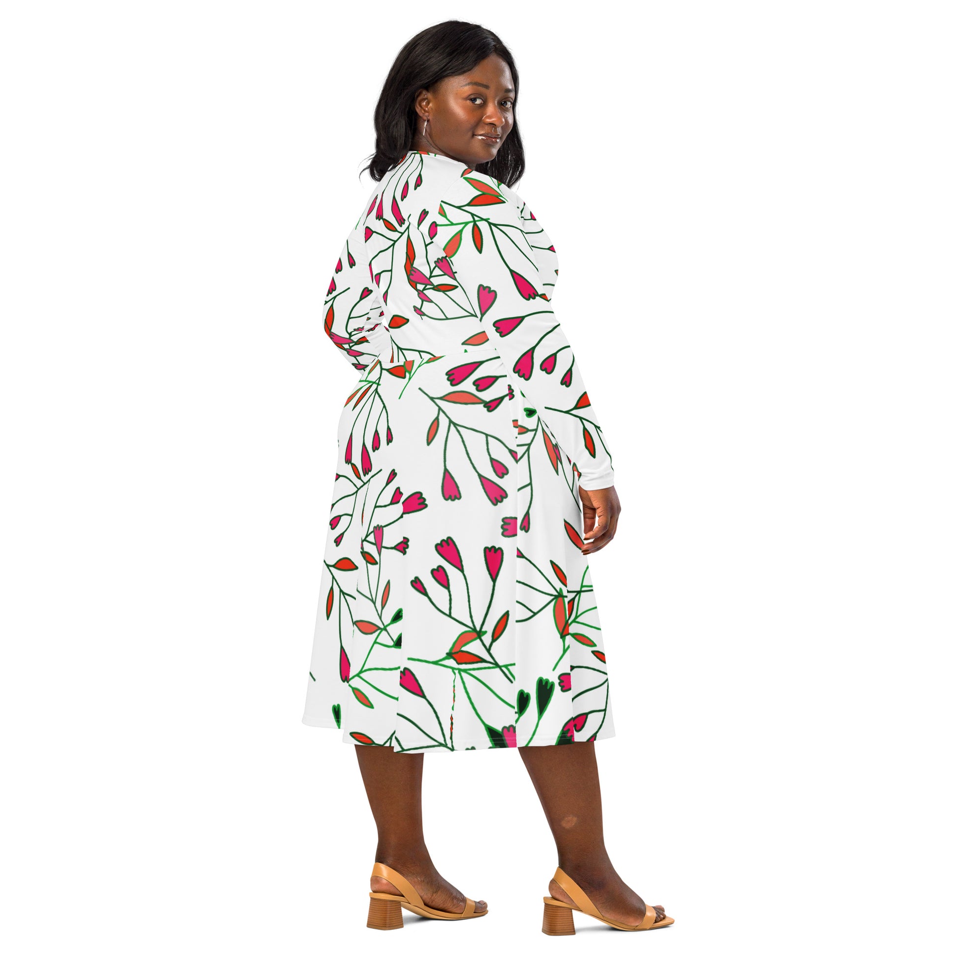 Joyce Long Sleeve Midi Dress - Activewear Well
