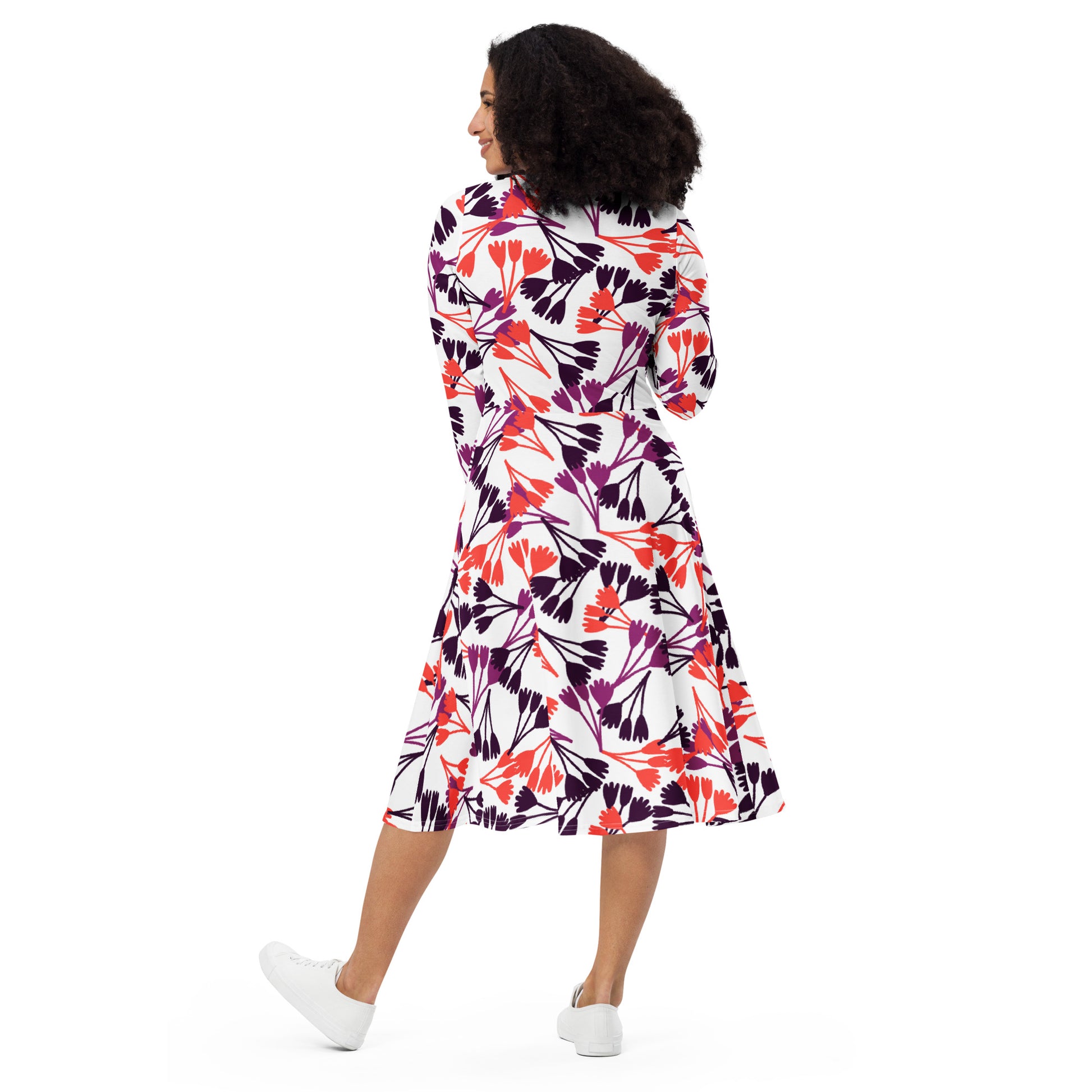 Staci Long Sleeve Midi Dress - Activewear Well