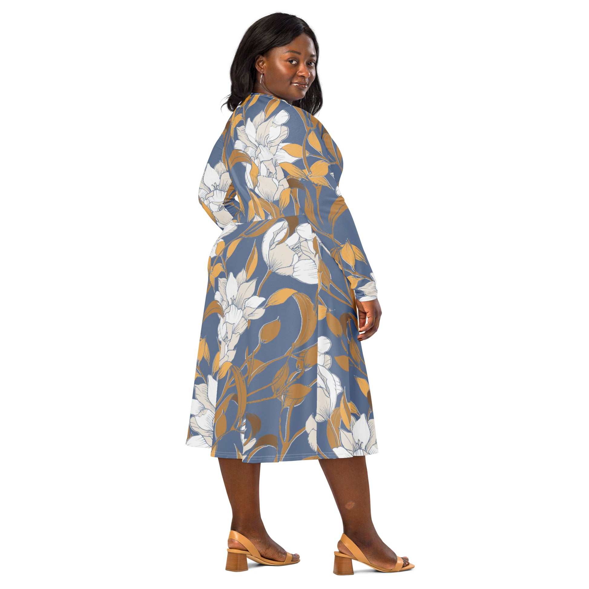Kristen Long Sleeve Midi Dress - Activewear Well
