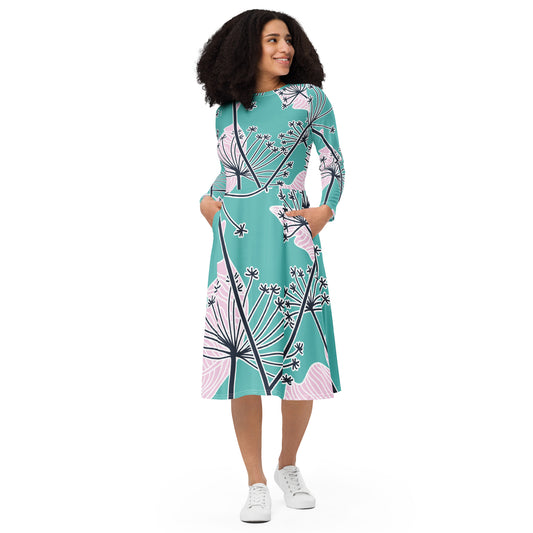 Amalia Long Sleeve Midi Dress - Activewear Well